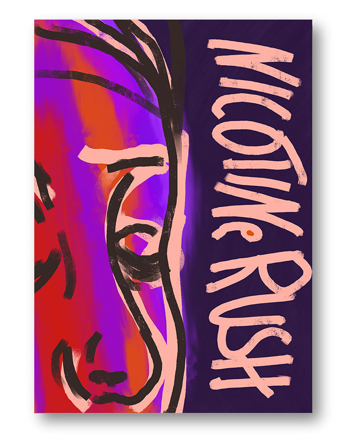 Nicotine Cloud Poster – FineArt Wandbild, moderne Kunst & Fine Art Print von Spawnd, handgefertigt & Made in Germany