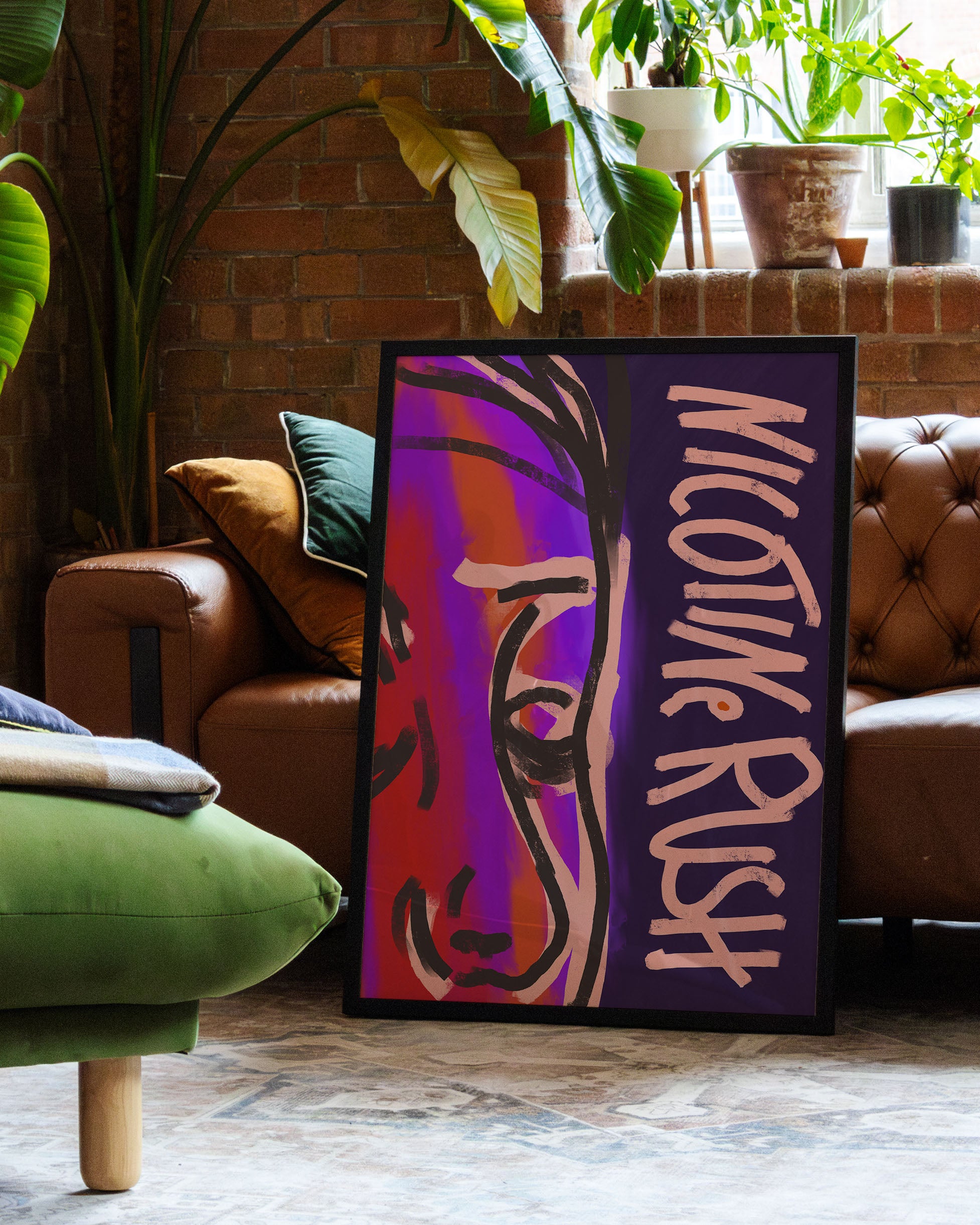 Nicotine Cloud Poster – FineArt Wandbild, moderne Kunst & Fine Art Print von Spawnd, handgefertigt & Made in Germany