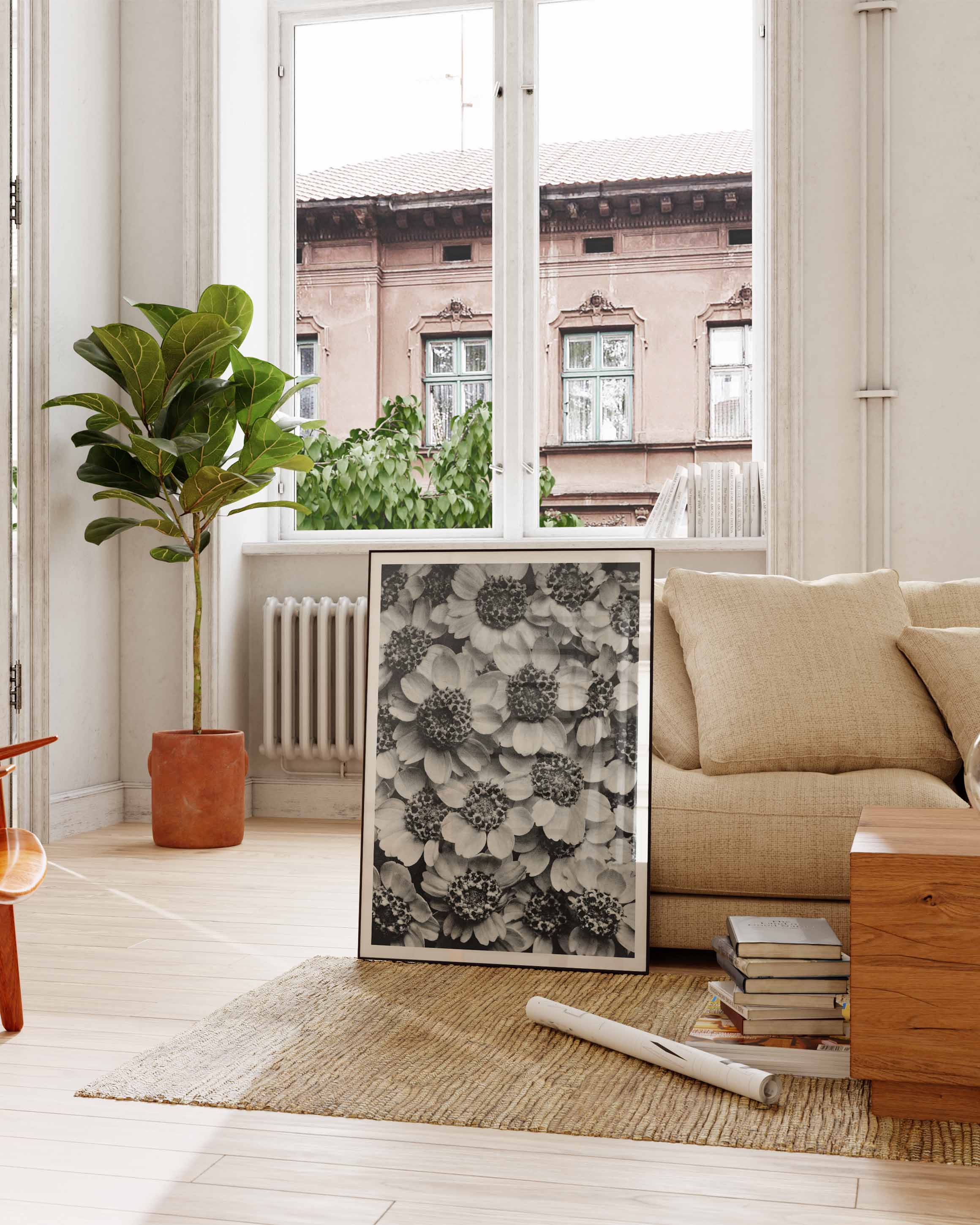 Old flowers Poster – FineArt Wandbild, moderne Kunst & Fine Art Print von Spawnd, handgefertigt & Made in Germany