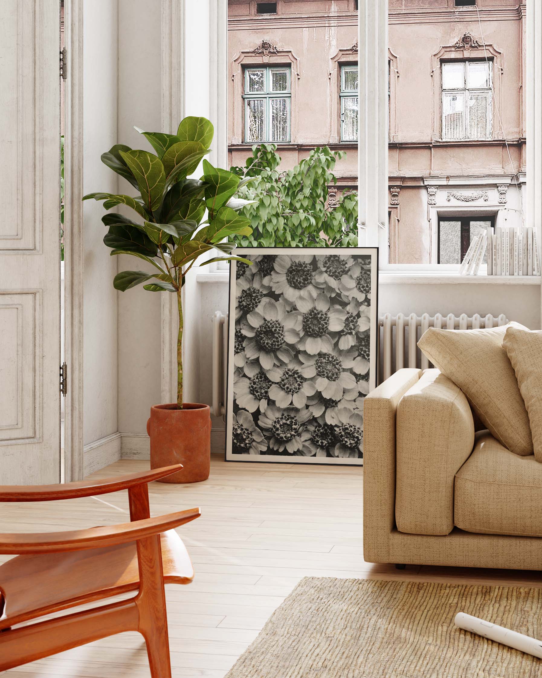 Old flowers Poster – FineArt Wandbild, moderne Kunst & Fine Art Print von Spawnd, handgefertigt & Made in Germany