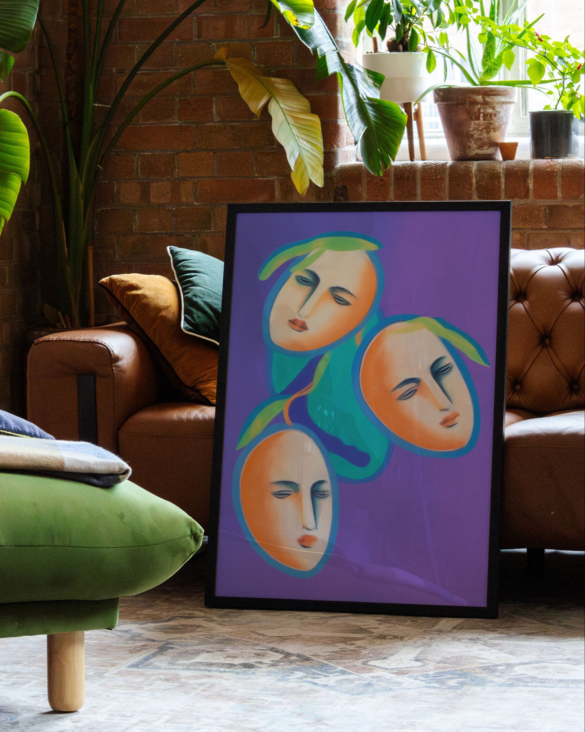 Orange Tree painting Poster – FineArt Wandbild, moderne Kunst & Fine Art Print von Spawnd, handgefertigt & Made in Germany