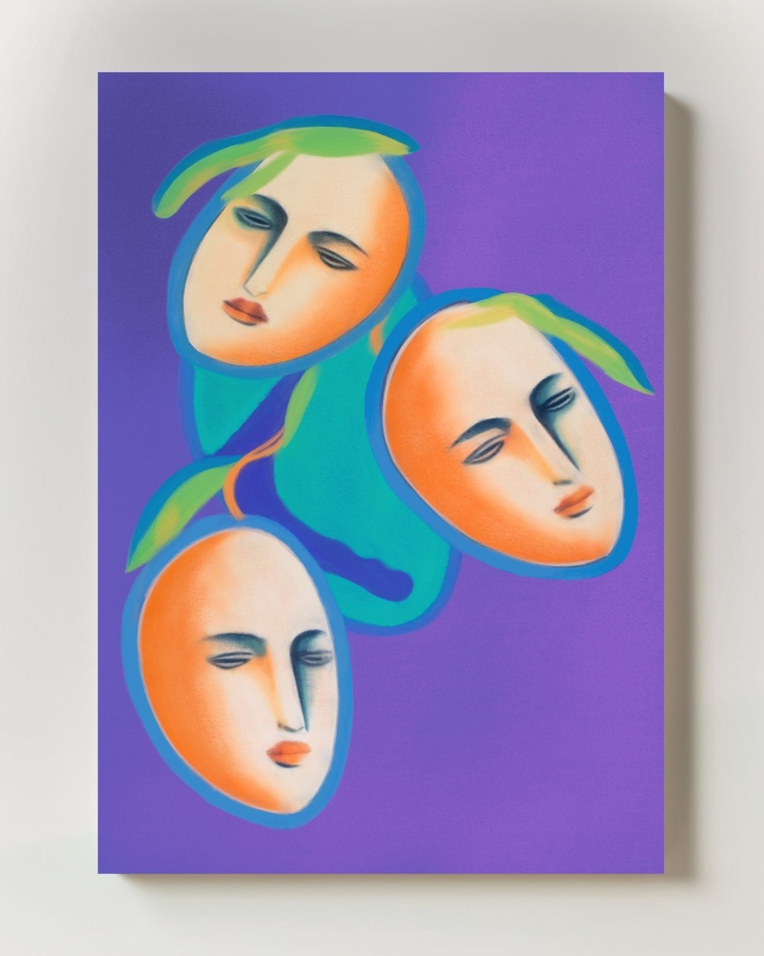Orange Tree painting Poster – FineArt Wandbild, moderne Kunst & Fine Art Print von Spawnd, handgefertigt & Made in Germany