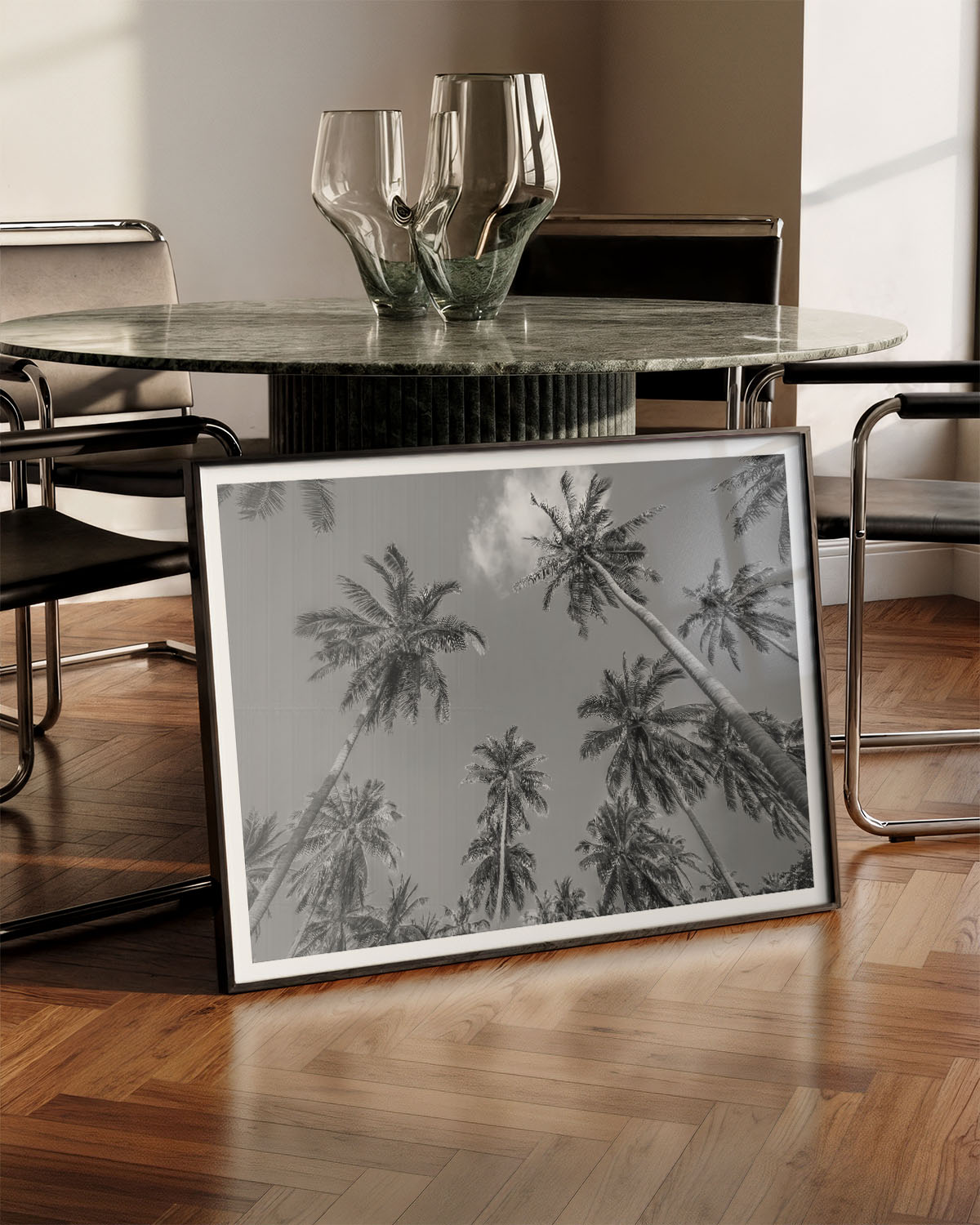 Palmes Poster – FineArt Wandbild, moderne Kunst & Fine Art Print von Spawnd, handgefertigt & Made in Germany