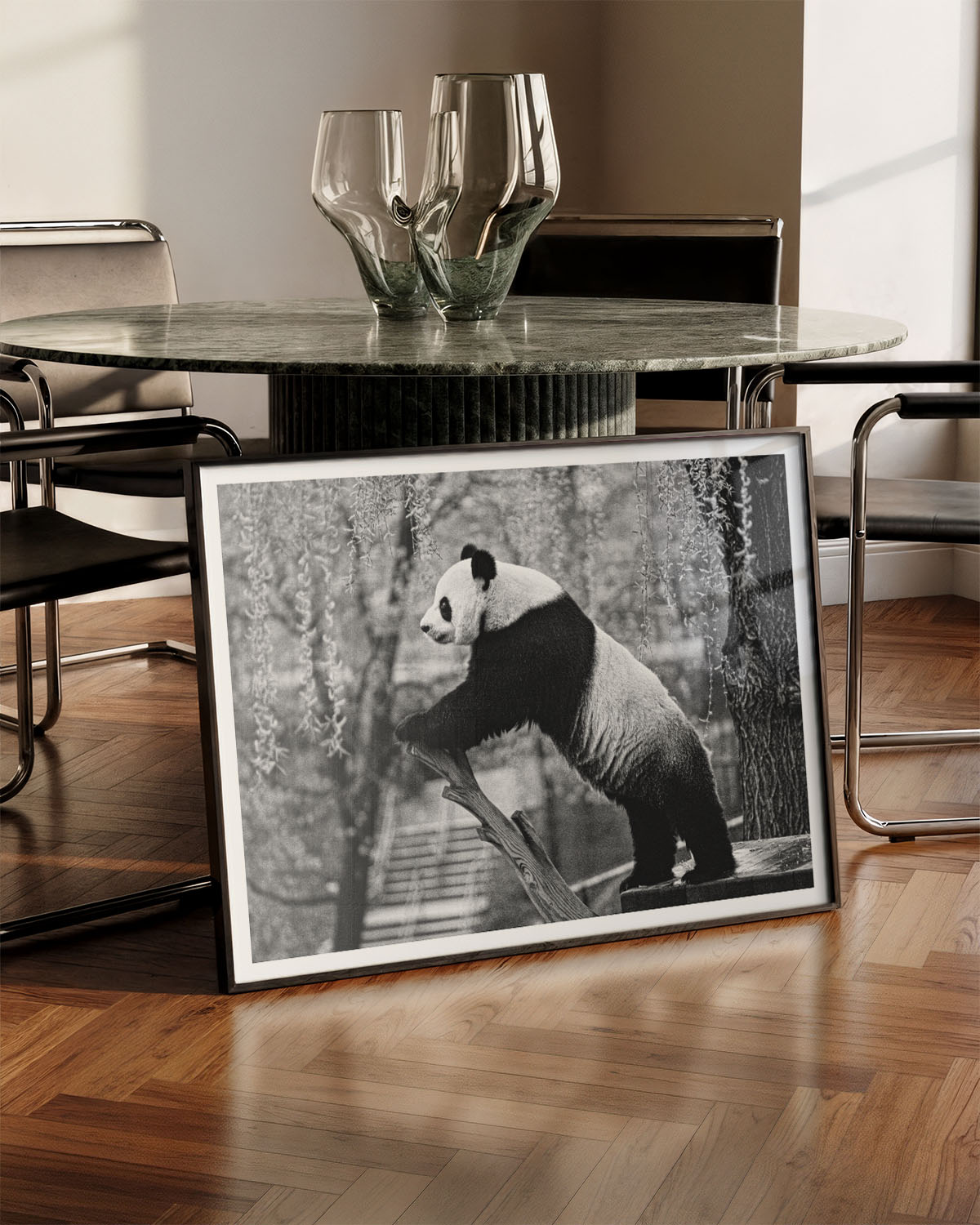 Panda Poster – FineArt Wandbild, moderne Kunst & Fine Art Print von Spawnd, handgefertigt & Made in Germany