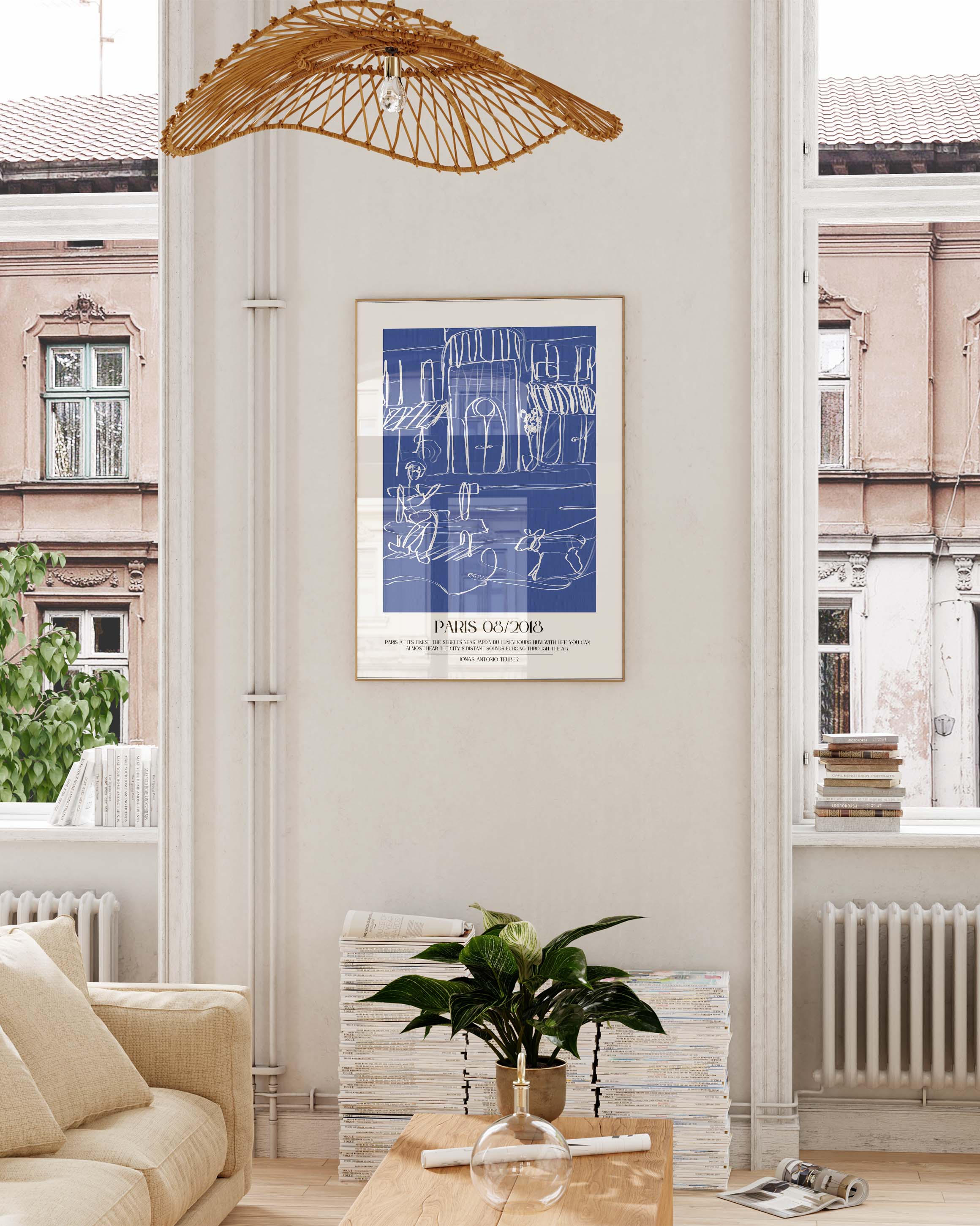 Paris Poster – FineArt Wandbild, moderne Kunst & Fine Art Print von Spawnd, handgefertigt & Made in Germany