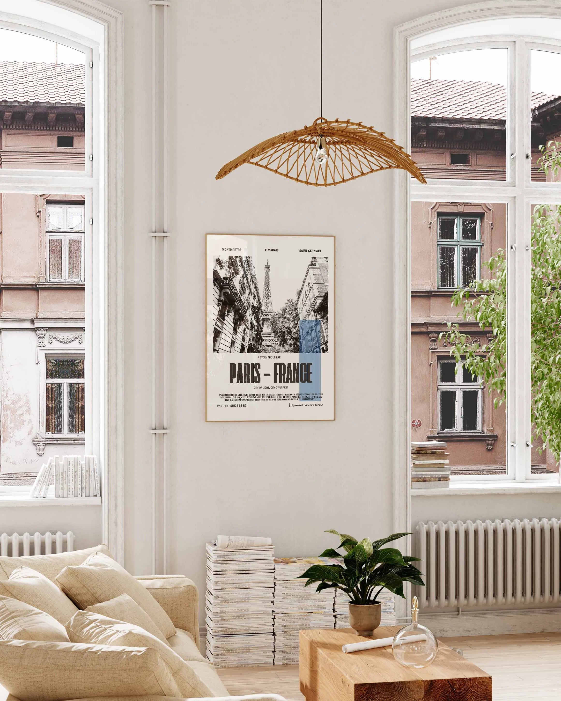 Paris Poster – FineArt Wandbild, moderne Kunst & Fine Art Print von Spawnd, handgefertigt & Made in Germany