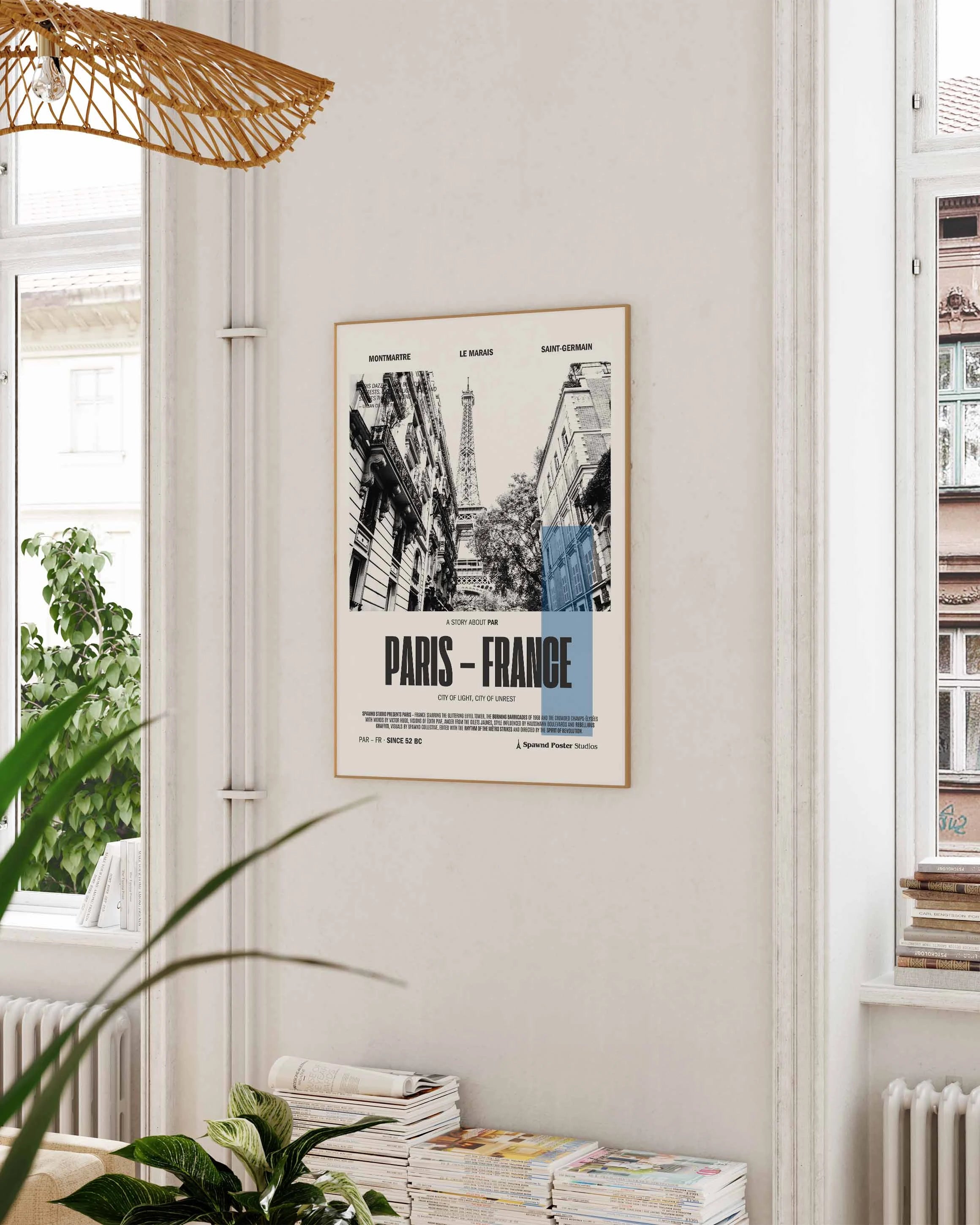 Paris Poster – FineArt Wandbild, moderne Kunst & Fine Art Print von Spawnd, handgefertigt & Made in Germany