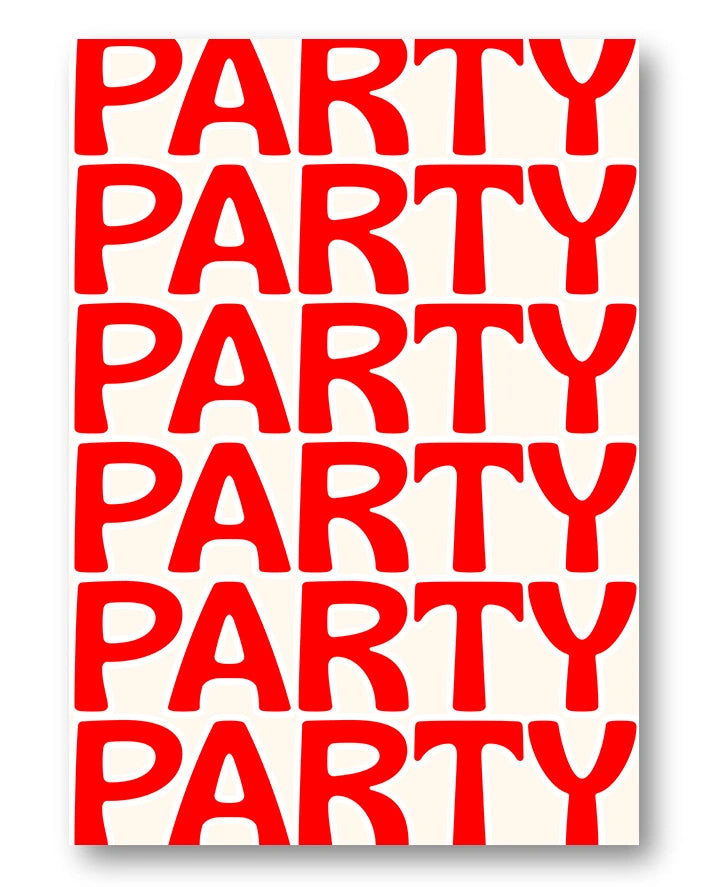 Party Poster – FineArt Wandbild, moderne Kunst & Fine Art Print von Spawnd, handgefertigt & Made in Germany
