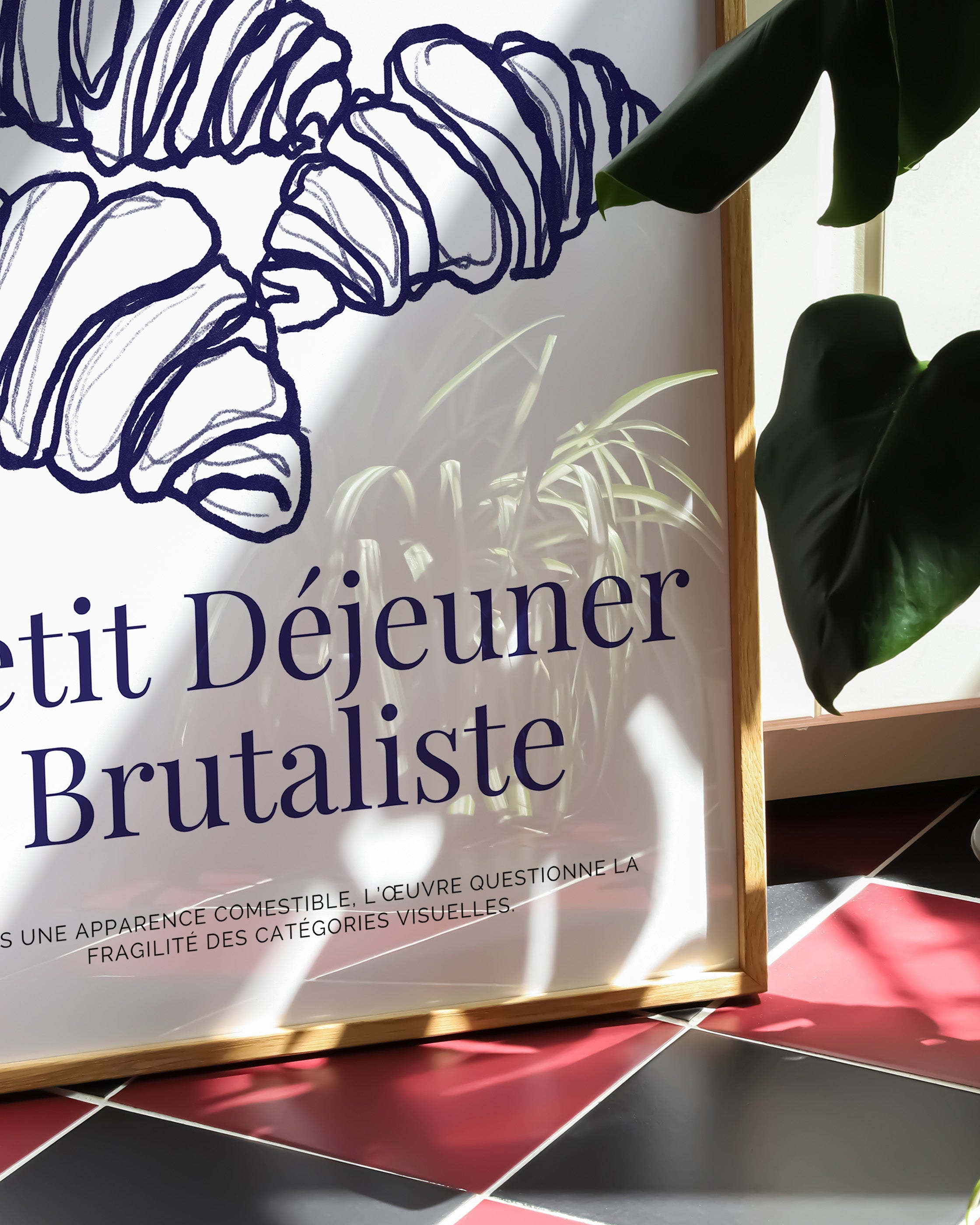 Petit Dejeuner brutaliste Poster im Wohnzimmer – Fine Art Print mit – Spawnd