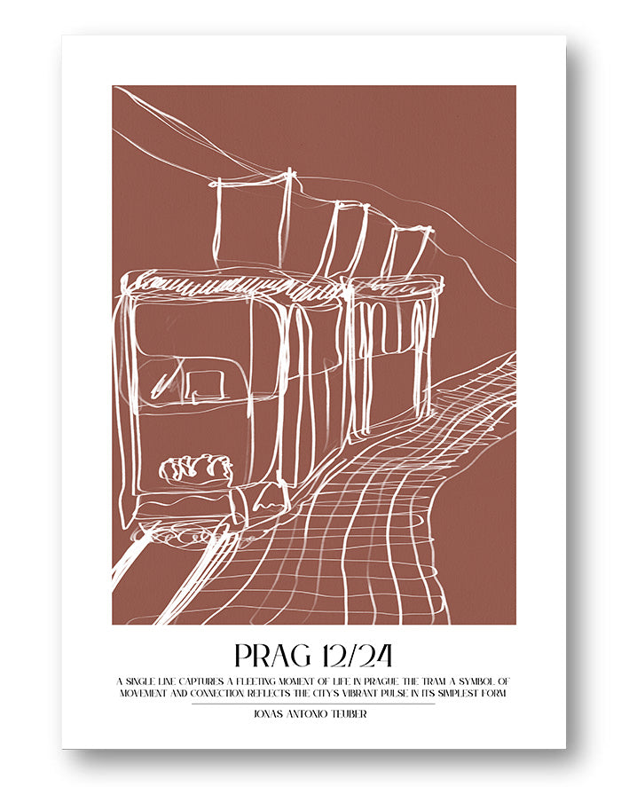Prag Poster – FineArt Wandbild, moderne Kunst & Fine Art Print von Spawnd, handgefertigt & Made in Germany
