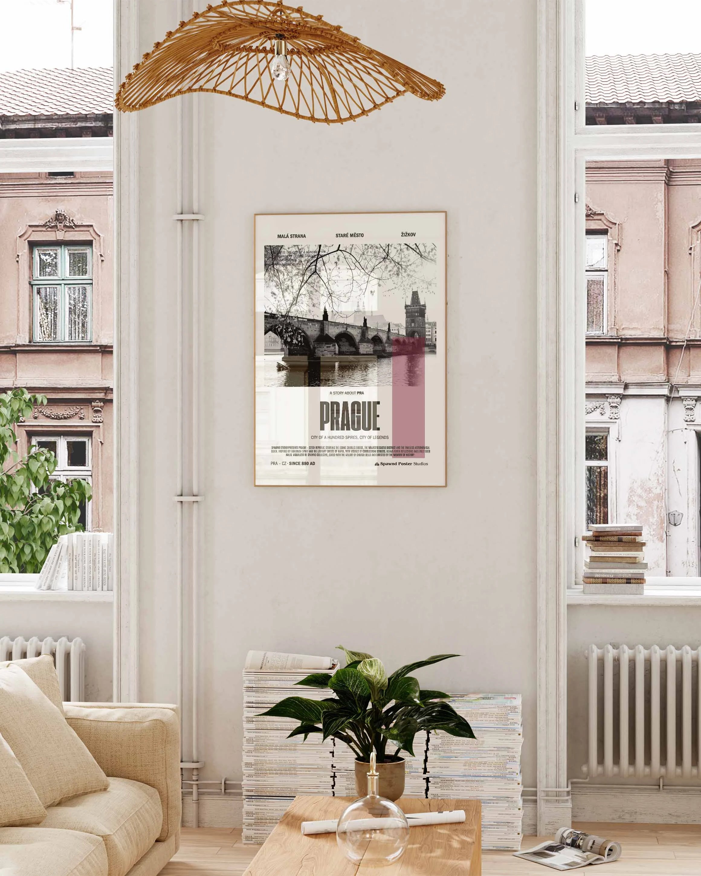 Prague Poster – FineArt Wandbild, moderne Kunst & Fine Art Print von Spawnd, handgefertigt & Made in Germany