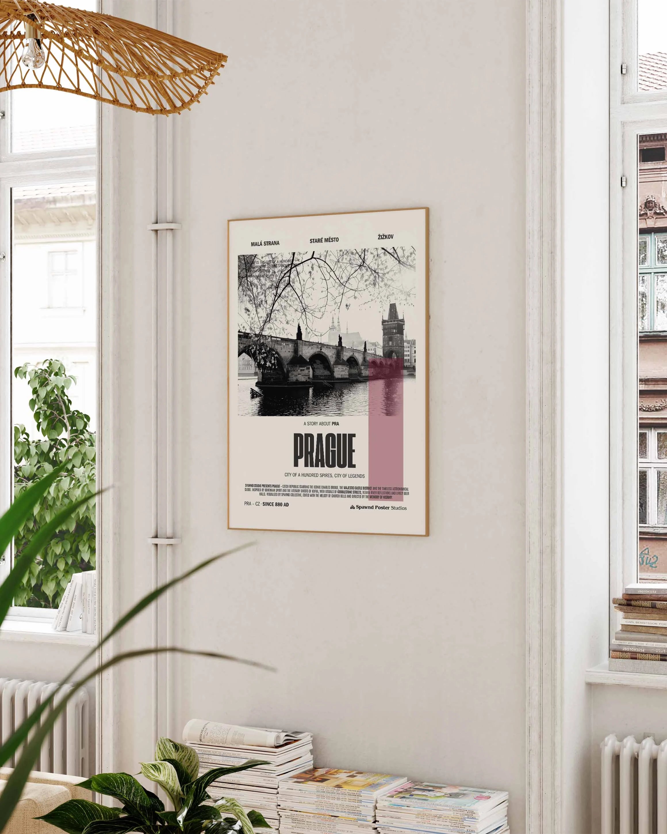 Prague Poster – FineArt Wandbild, moderne Kunst & Fine Art Print von Spawnd, handgefertigt & Made in Germany