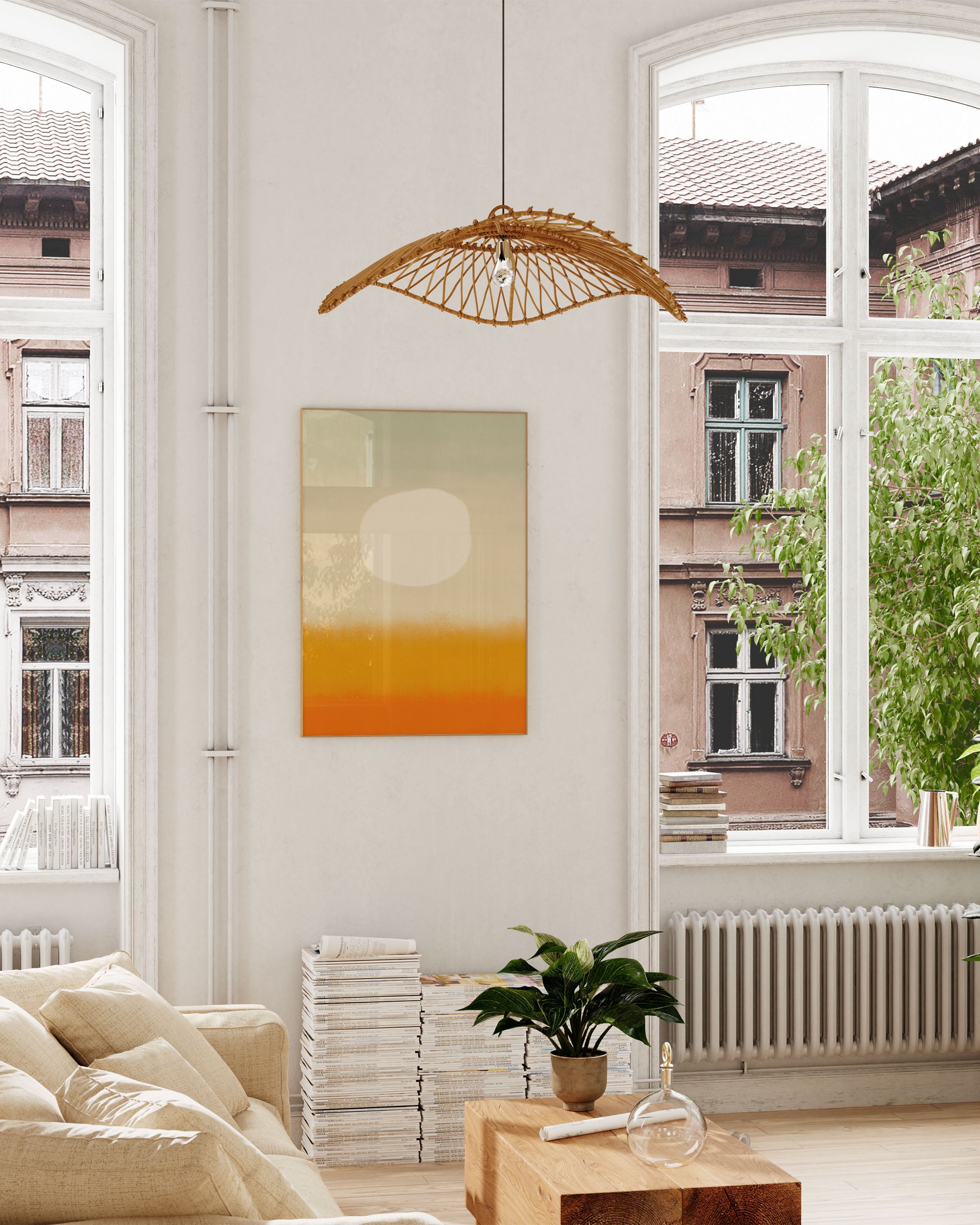 Solnedgång Poster – FineArt Wandbild, moderne Kunst & Fine Art Print von Spawnd, handgefertigt & Made in Germany