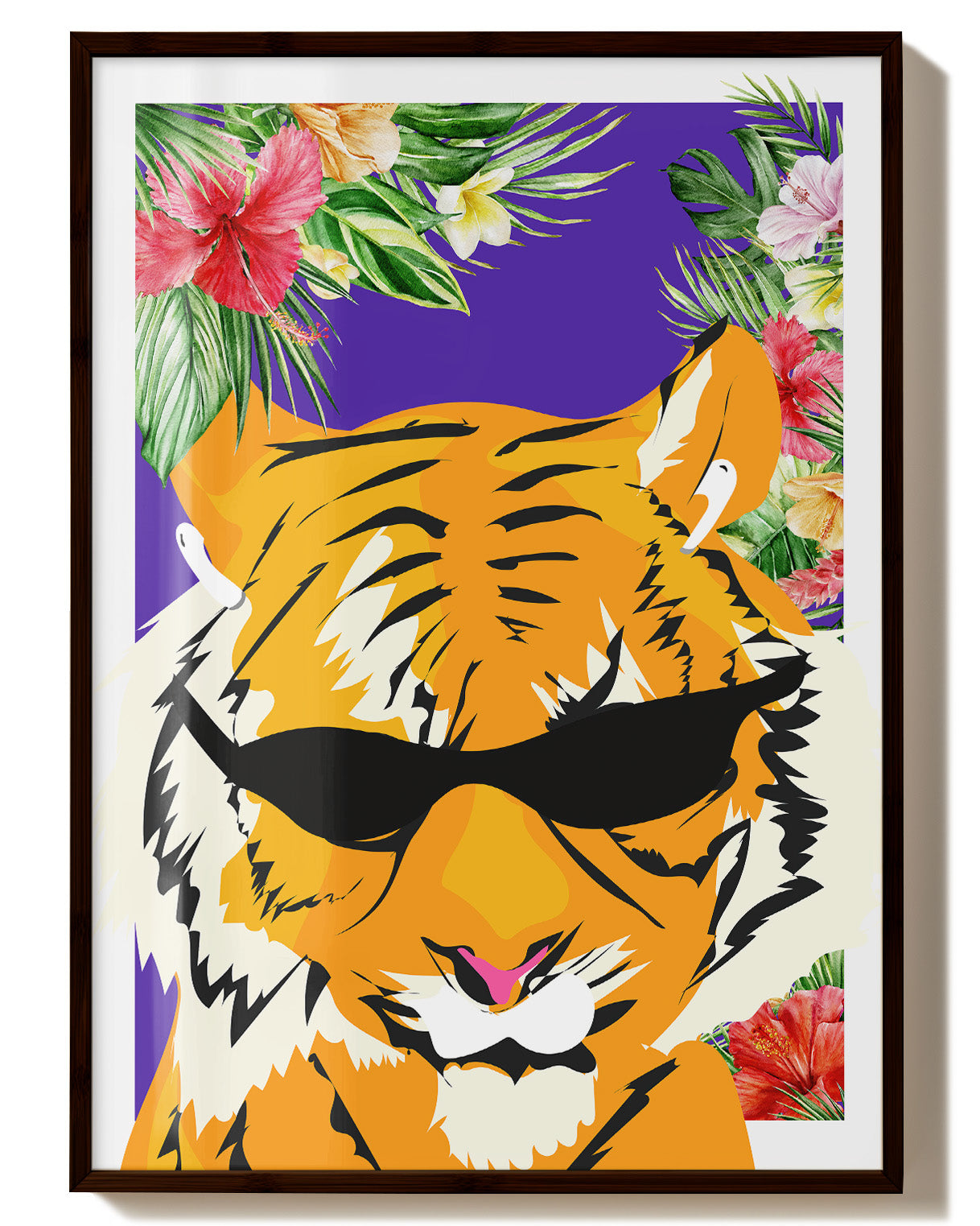 Rave on Tiger Poster – FineArt Wandbild, moderne Kunst & Fine Art Print von Spawnd, handgefertigt & Made in Germany