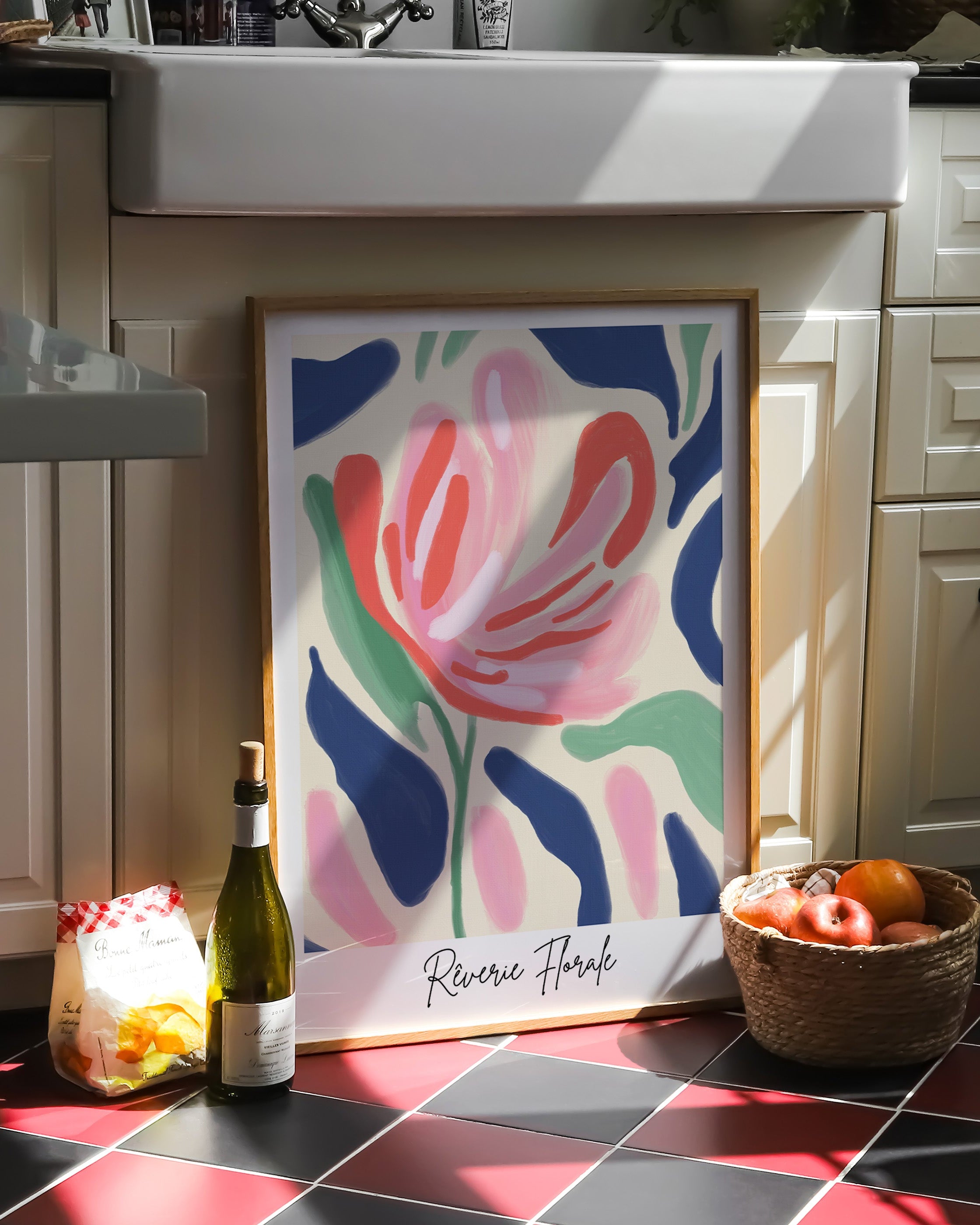 Rêverie Florale Poster – FineArt Wandbild, moderne Kunst & Fine Art Print von Spawnd, handgefertigt & Made in Germany