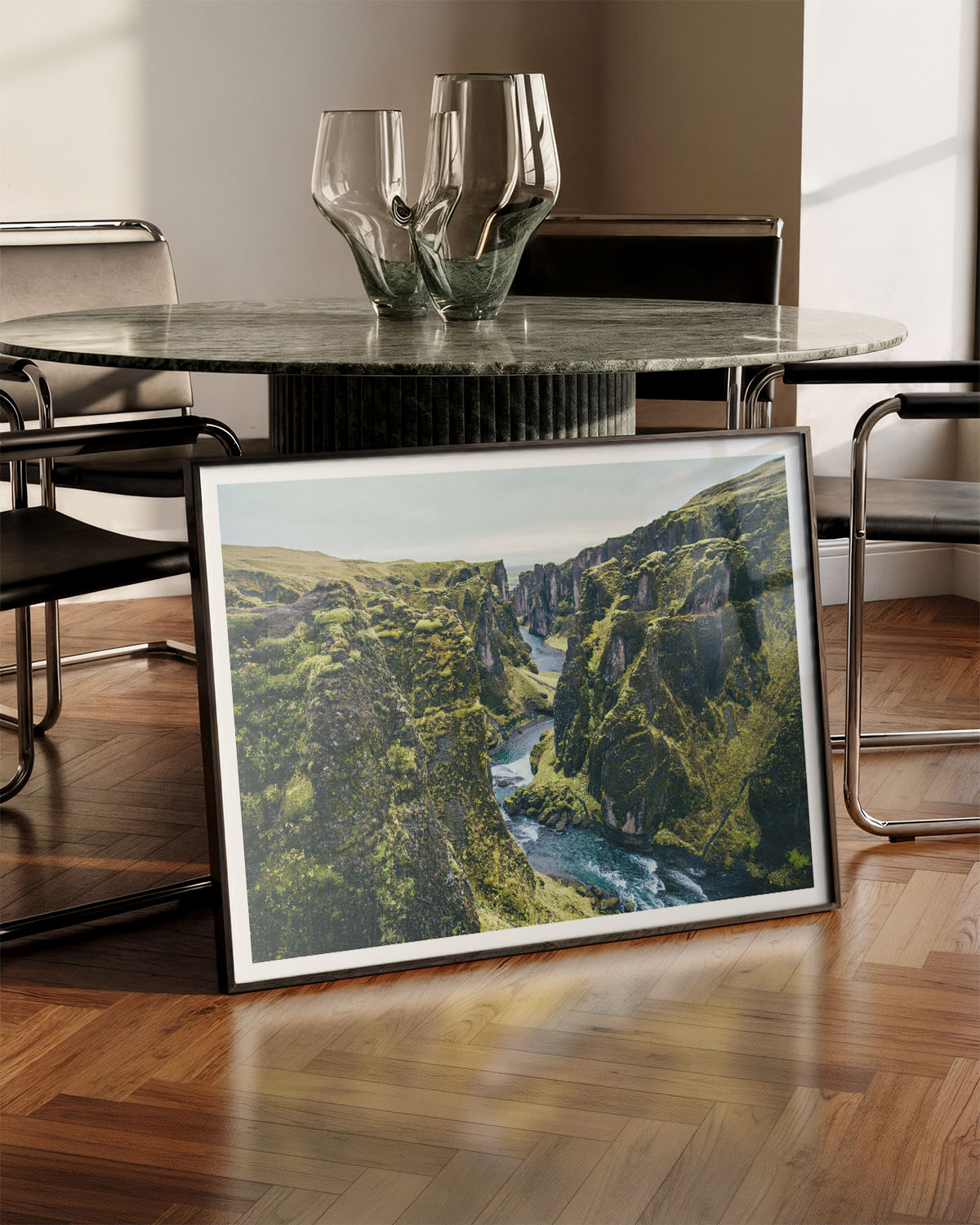 River Poster – FineArt Wandbild, moderne Kunst & Fine Art Print von Spawnd, handgefertigt & Made in Germany