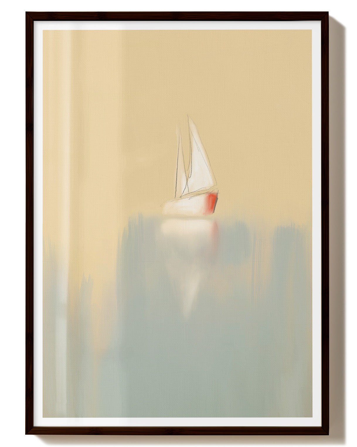 Rødbåt | Skandi Minimal Abstrakt Poster