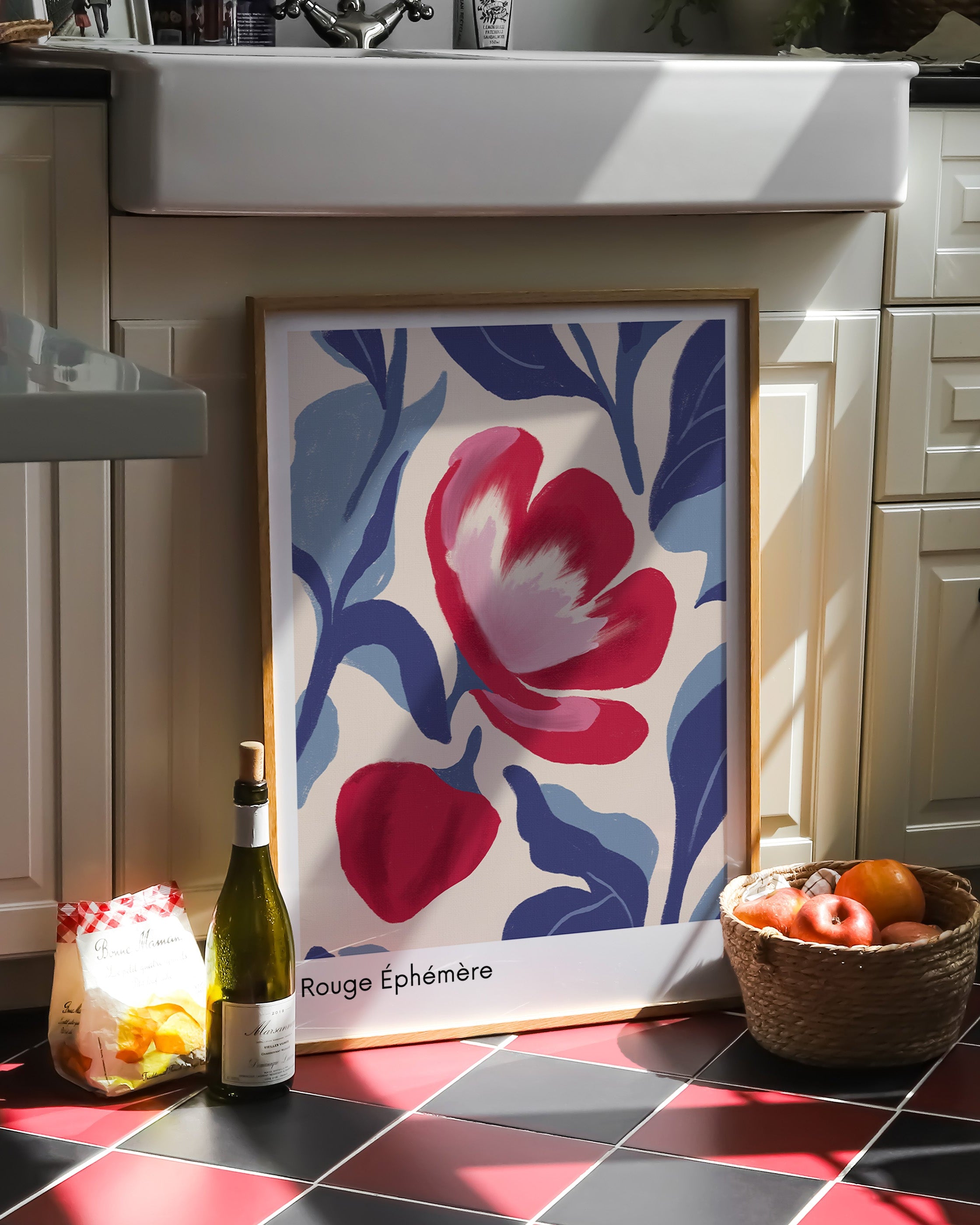 Rouge Éphémère Poster – FineArt Wandbild, moderne Kunst & Fine Art Print von Spawnd, handgefertigt & Made in Germany