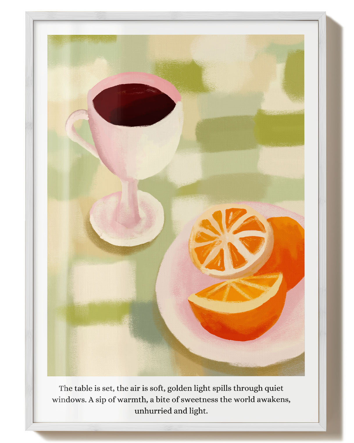 Breakfast | Moderne Stillleben-Illustration Poster
