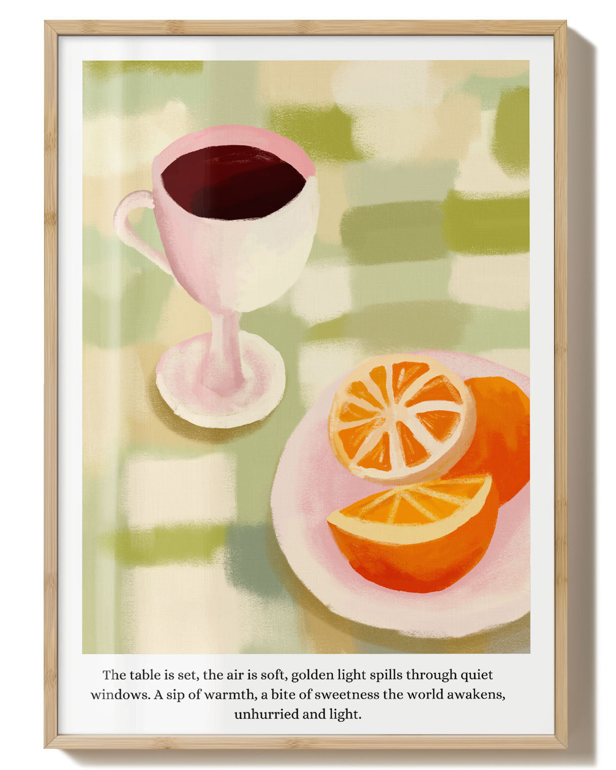 Breakfast | Moderne Stillleben-Illustration Poster