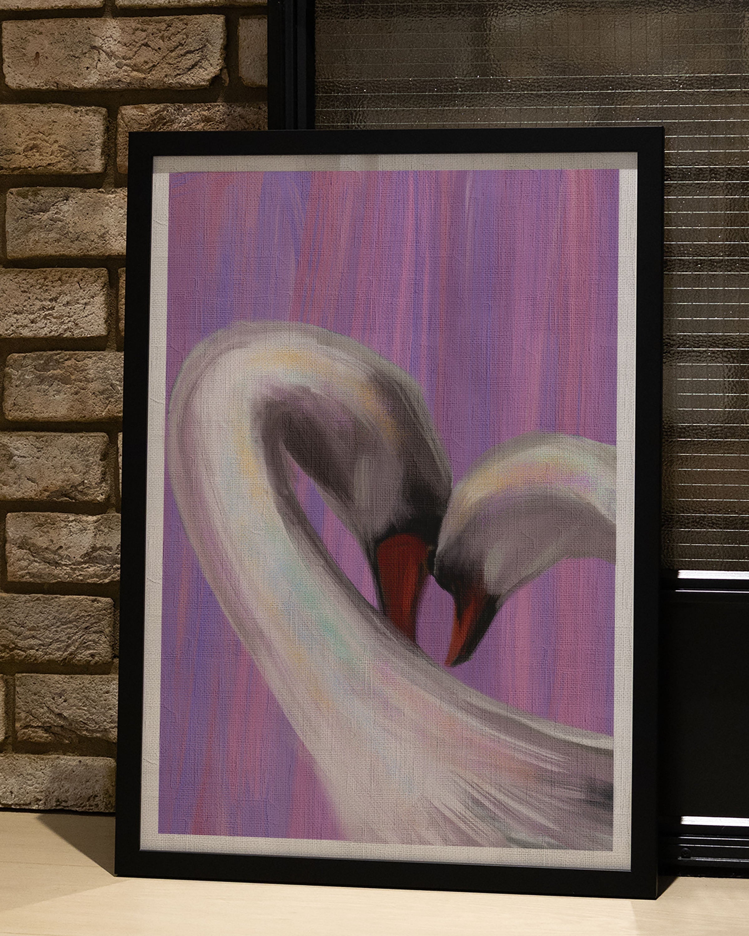 Schwan Poster – FineArt Wandbild, moderne Kunst & Fine Art Print von Spawnd, handgefertigt & Made in Germany