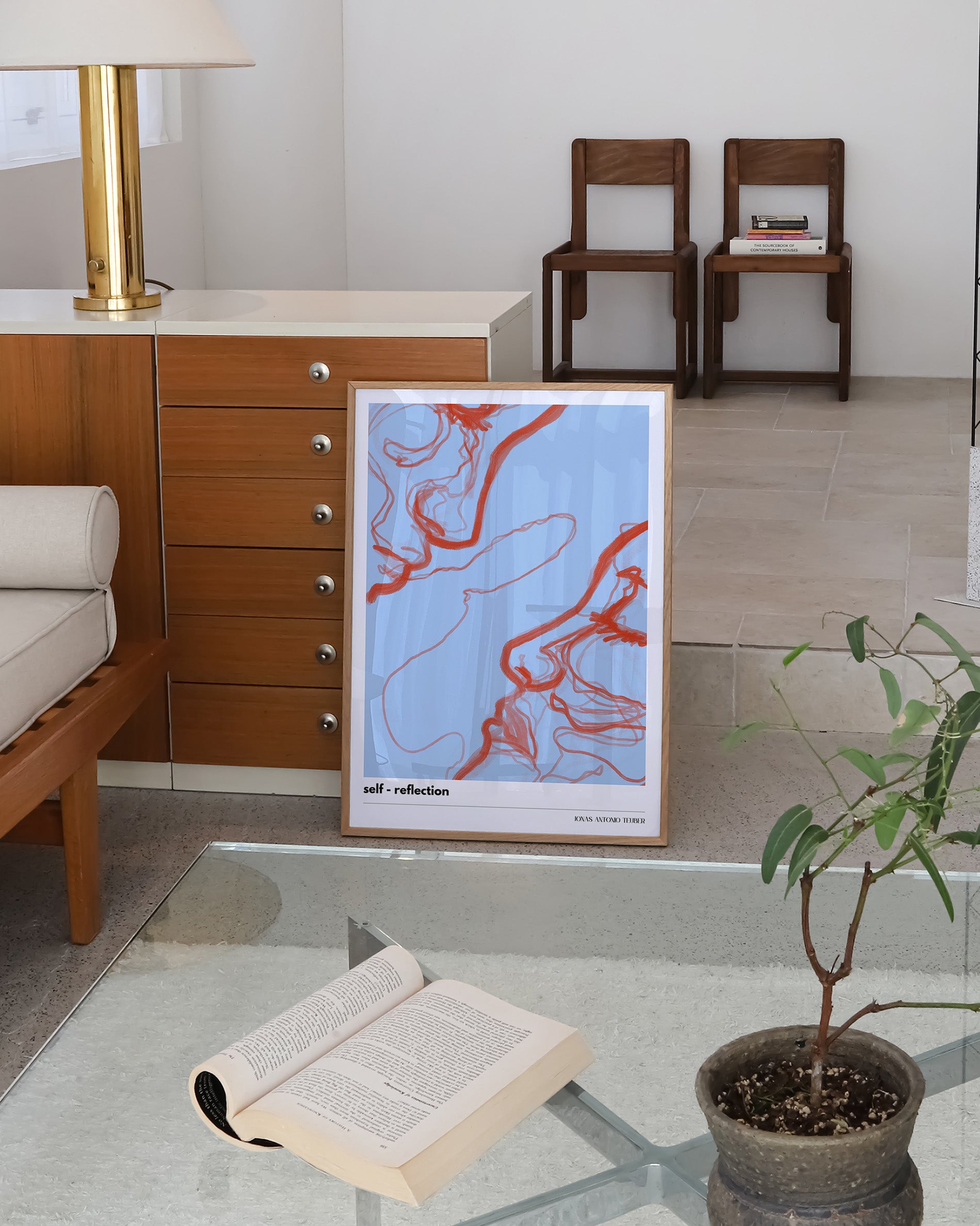 self - reflection Poster – FineArt Wandbild, moderne Kunst & Fine Art Print von Spawnd, handgefertigt & Made in Germany