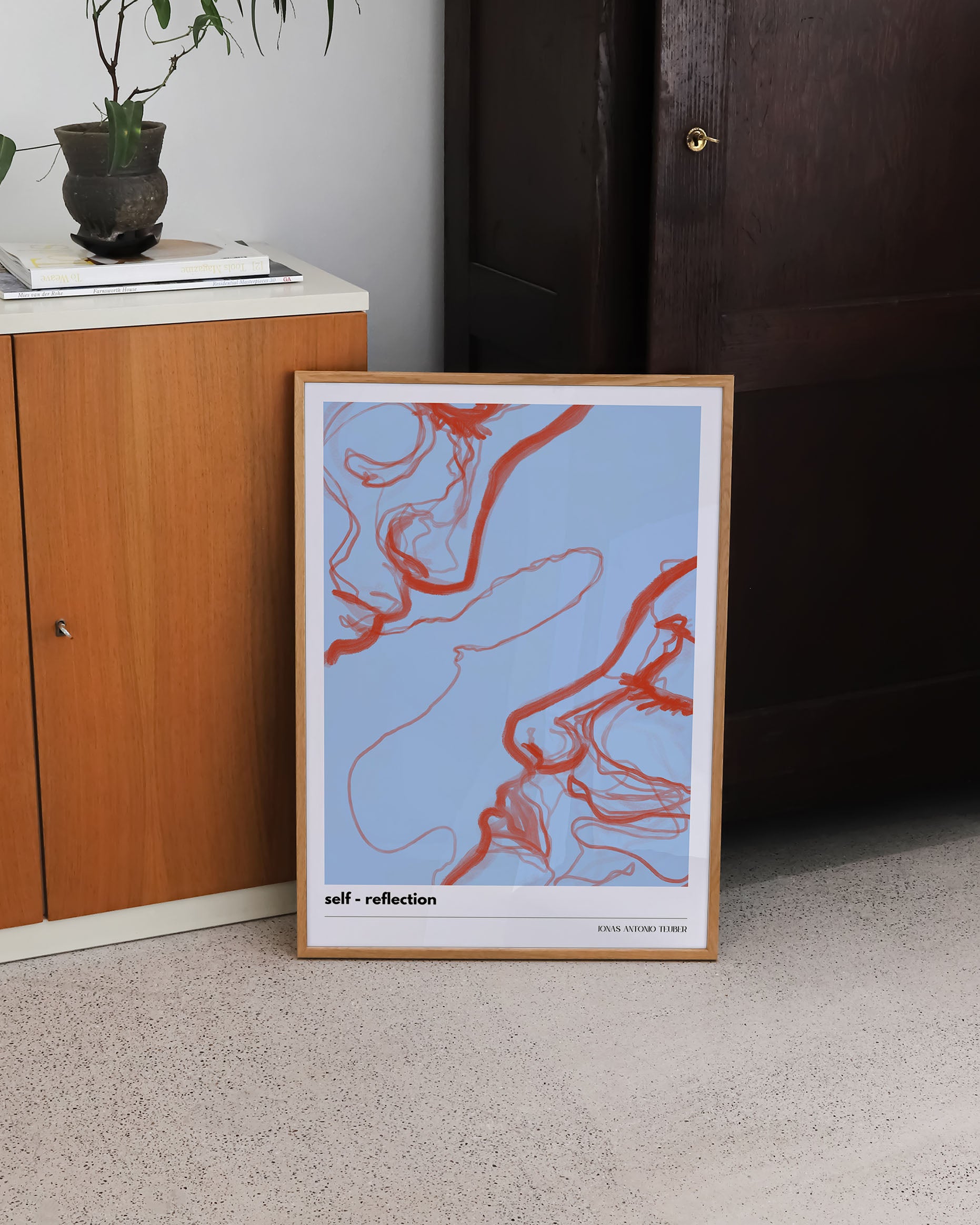 self - reflection Poster – FineArt Wandbild, moderne Kunst & Fine Art Print von Spawnd, handgefertigt & Made in Germany