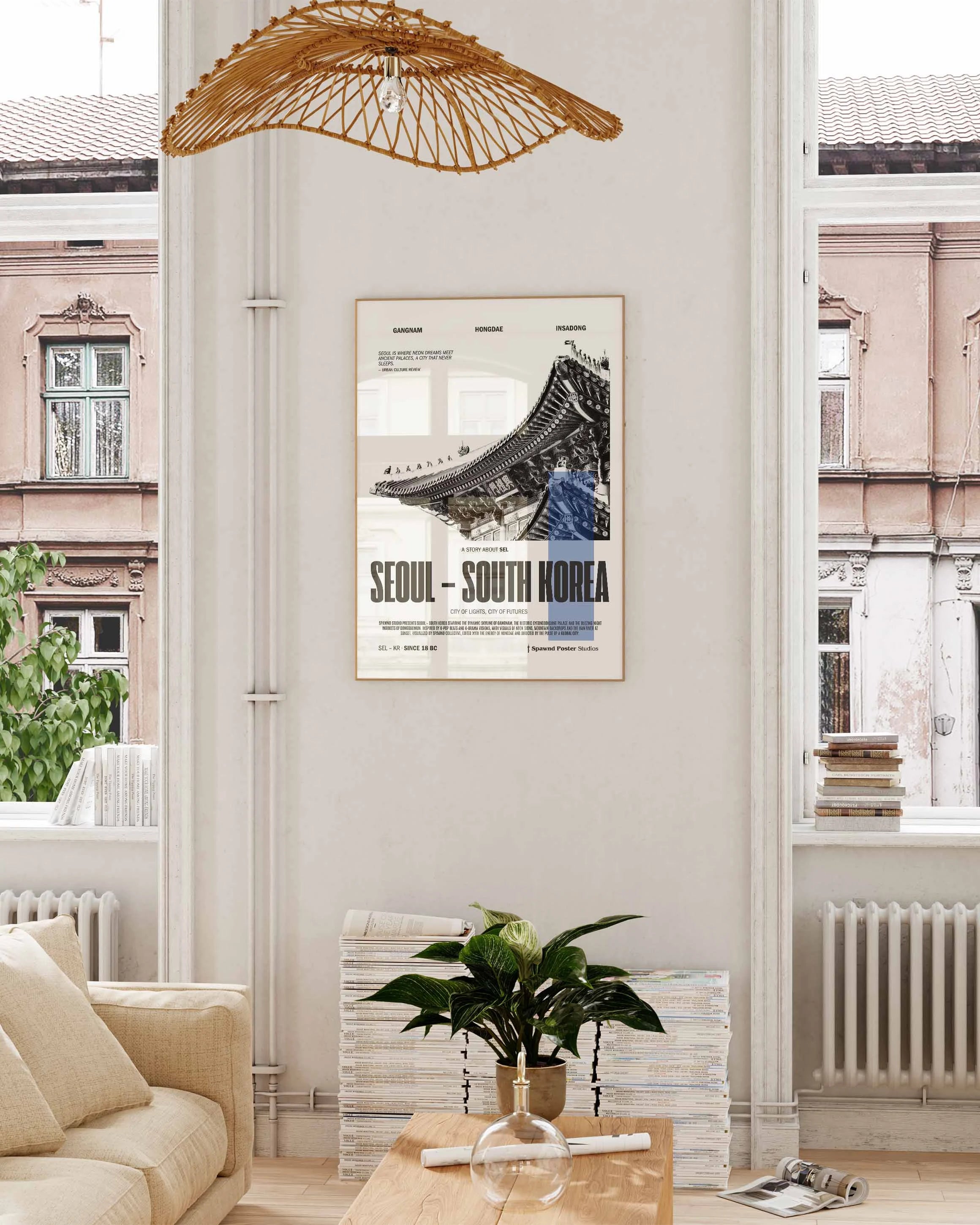 Seoul Poster – FineArt Wandbild, moderne Kunst & Fine Art Print von Spawnd, handgefertigt & Made in Germany