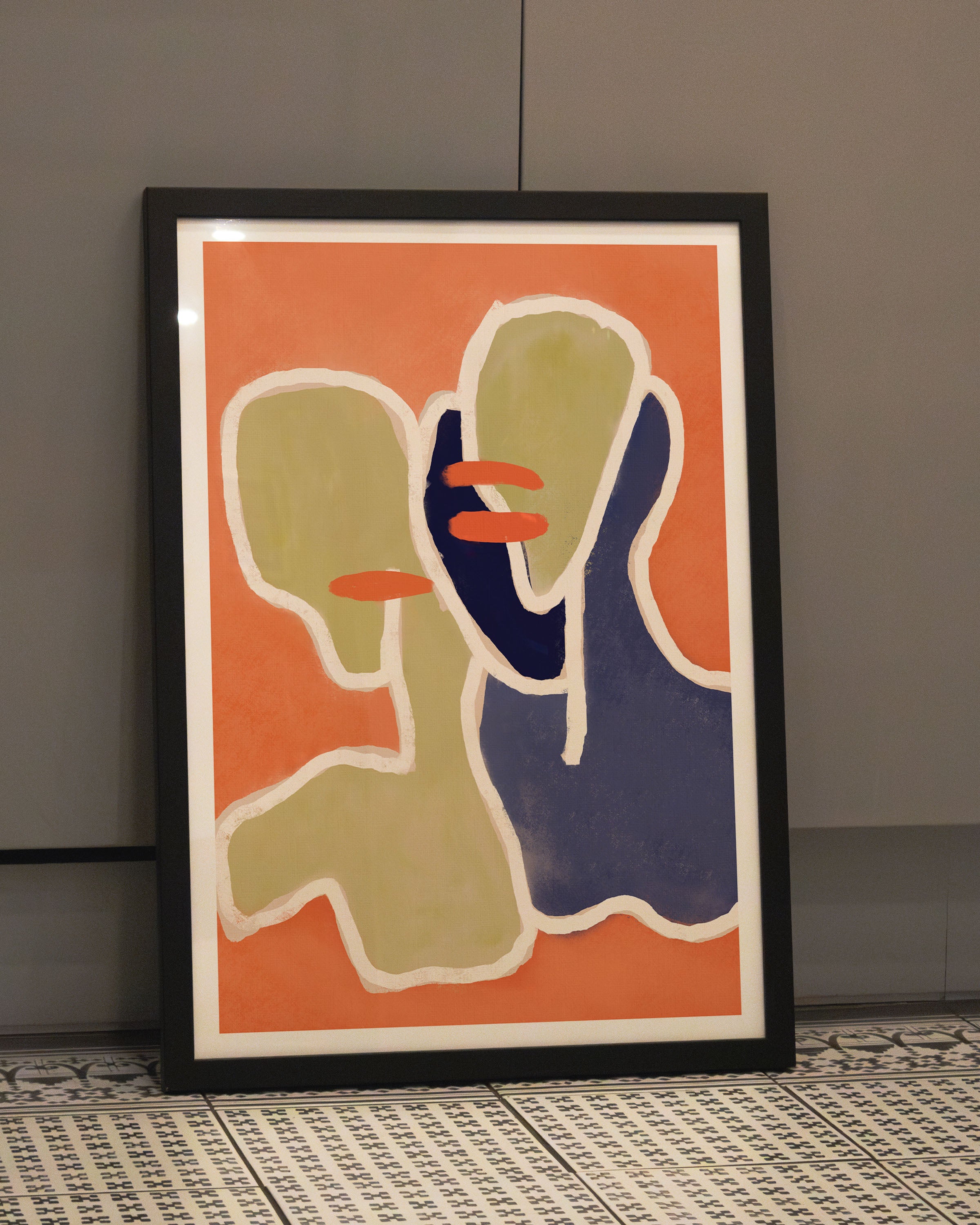 Siblings Poster – FineArt Wandbild, moderne Kunst & Fine Art Print von Spawnd, handgefertigt & Made in Germany