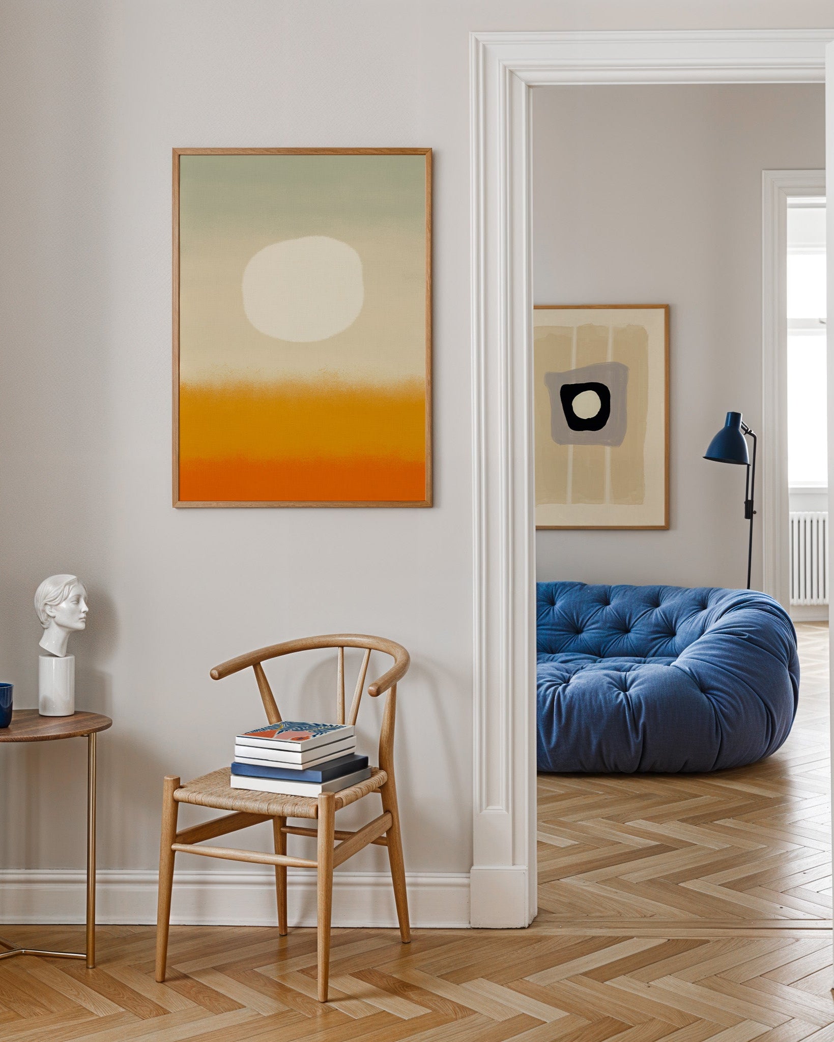 Solnedgång Poster – FineArt Wandbild, moderne Kunst & Fine Art Print von Spawnd, handgefertigt & Made in Germany