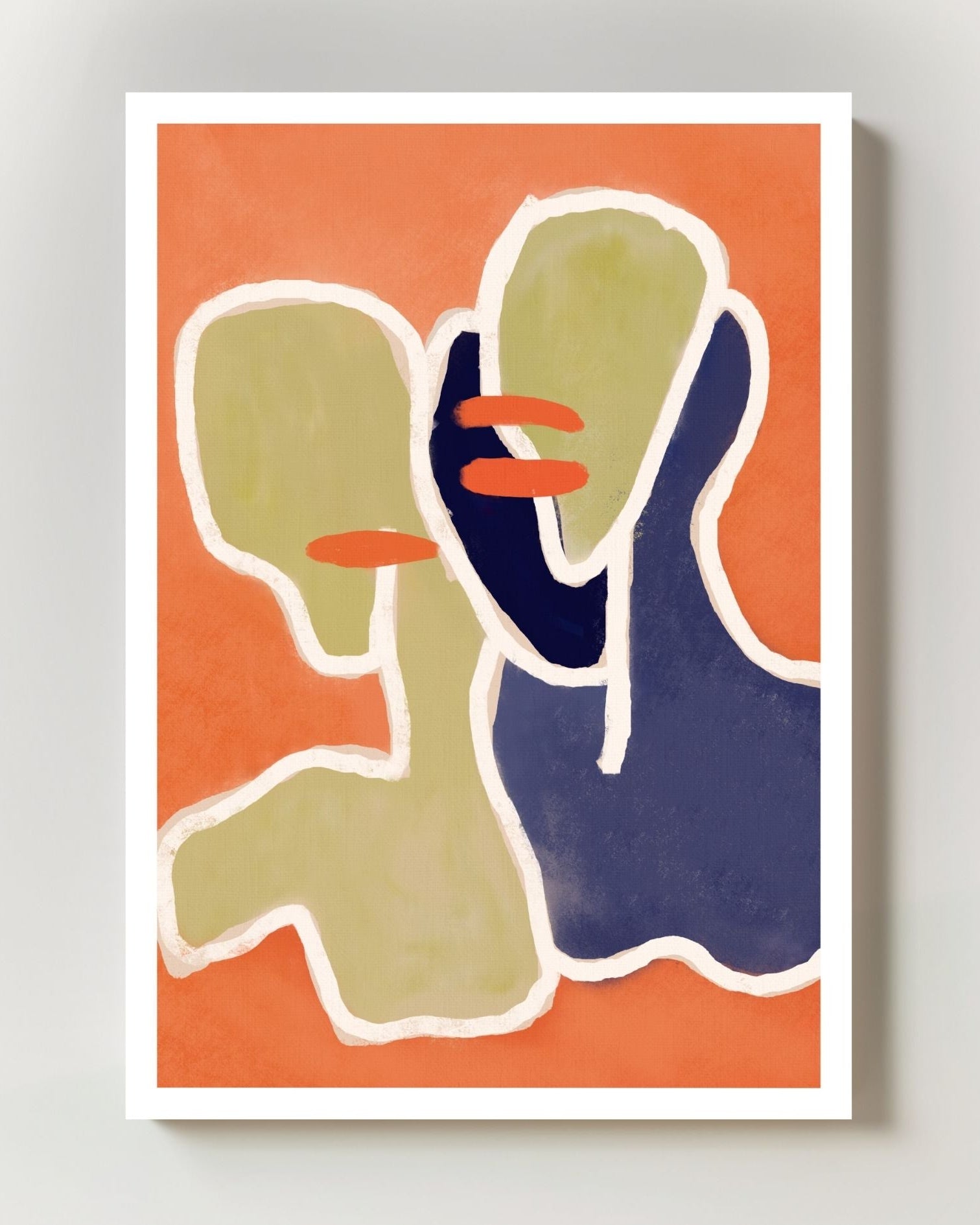 Siblings Poster – FineArt Wandbild, moderne Kunst & Fine Art Print von Spawnd, handgefertigt & Made in Germany