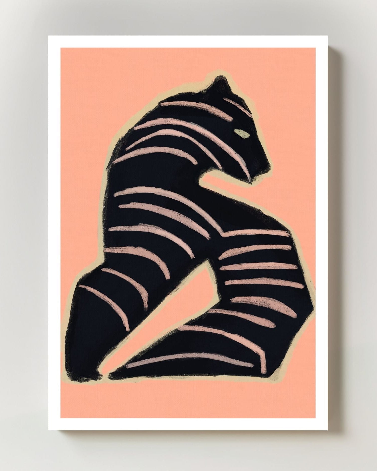 Striped Guardian Poster – FineArt Wandbild, moderne Kunst & Fine Art Print von Spawnd, handgefertigt & Made in Germany