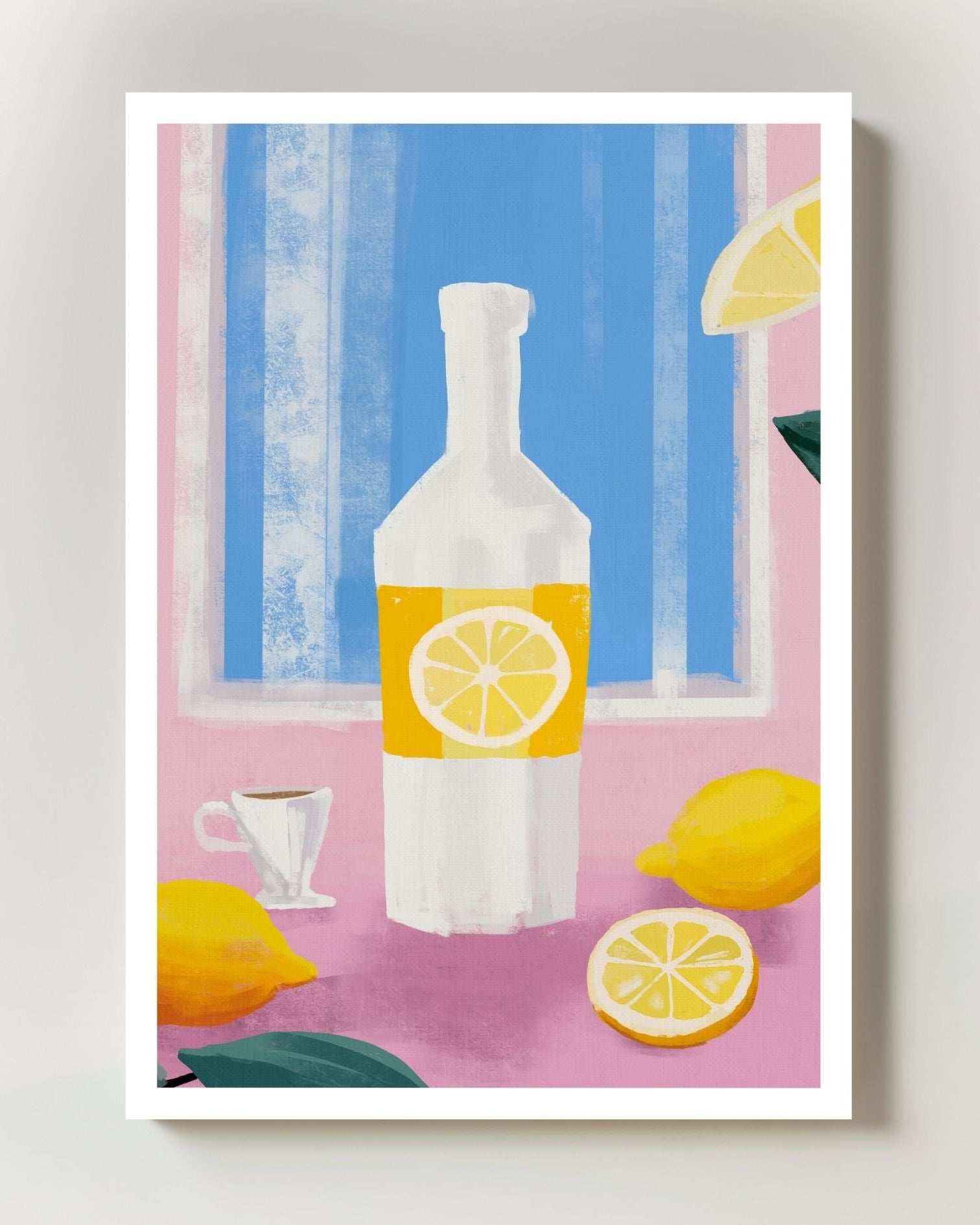 Limoncello Poster – FineArt Wandbild, moderne Kunst & Fine Art Print von Spawnd, handgefertigt & Made in Germany