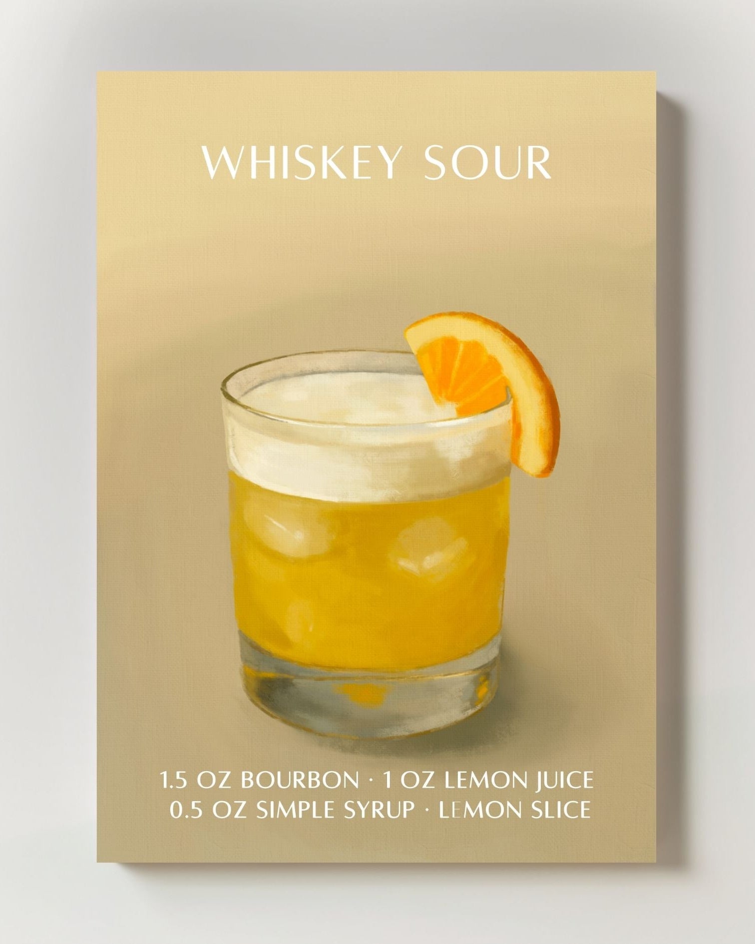 WHISKEY SOUR Poster – FineArt Wandbild, moderne Kunst & Fine Art Print von Spawnd, handgefertigt & Made in Germany