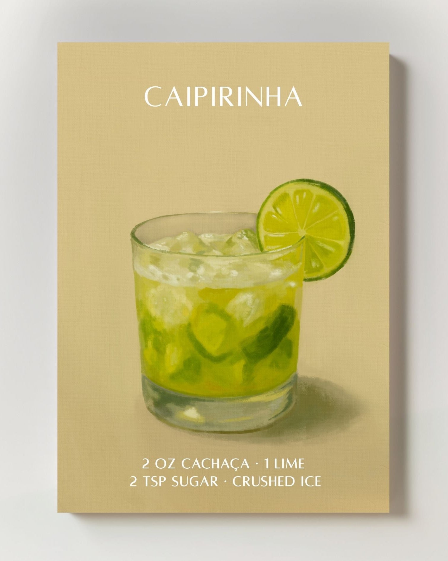 CAIPIRINHA Poster – FineArt Wandbild, moderne Kunst & Fine Art Print von Spawnd, handgefertigt & Made in Germany