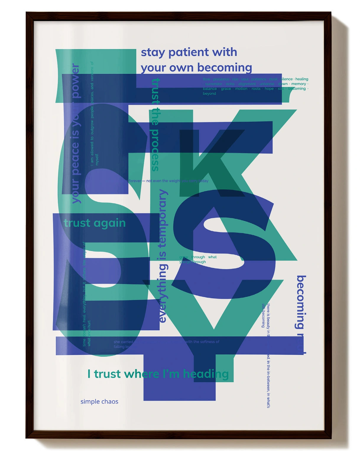 Sky Poster – FineArt Wandbild, moderne Kunst & Fine Art Print von Spawnd, handgefertigt & Made in Germany