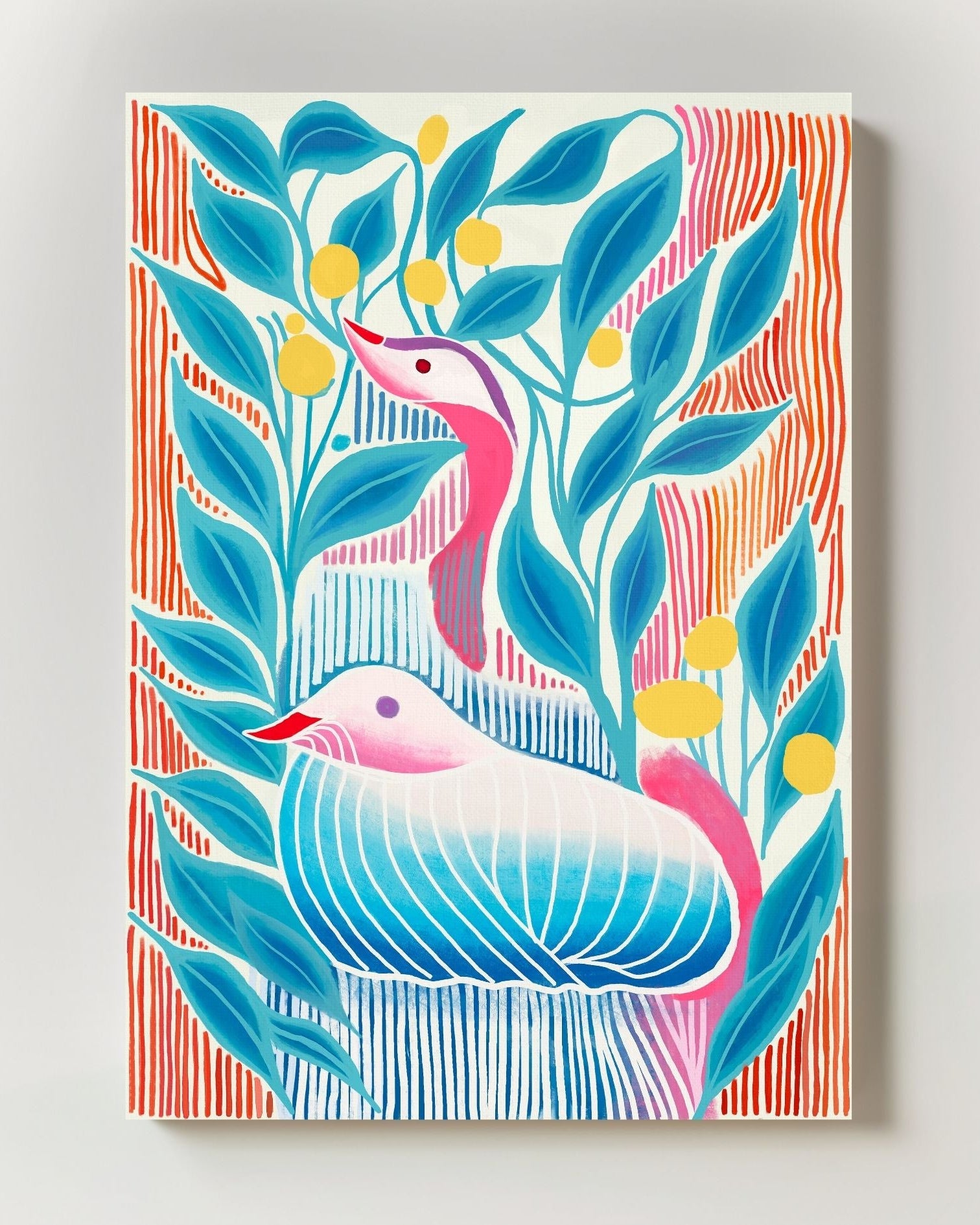 Songs Between Leaves Poster – FineArt Wandbild, moderne Kunst & Fine Art Print von Spawnd, handgefertigt & Made in Germany