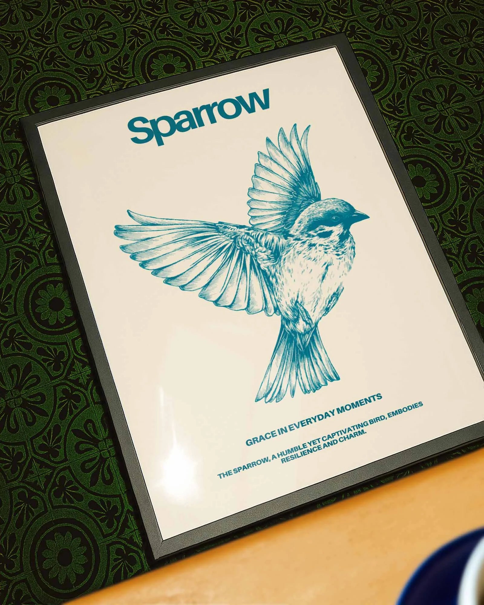 Sparrow Poster – FineArt Wandbild, moderne Kunst & Fine Art Print von Spawnd, handgefertigt & Made in Germany