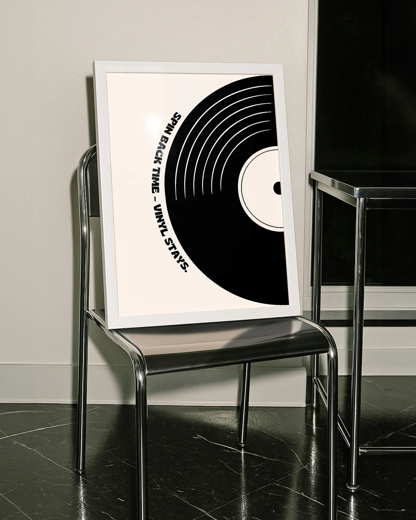 Spin back time Poster – FineArt Wandbild, moderne Kunst & Fine Art Print von Spawnd, handgefertigt & Made in Germany