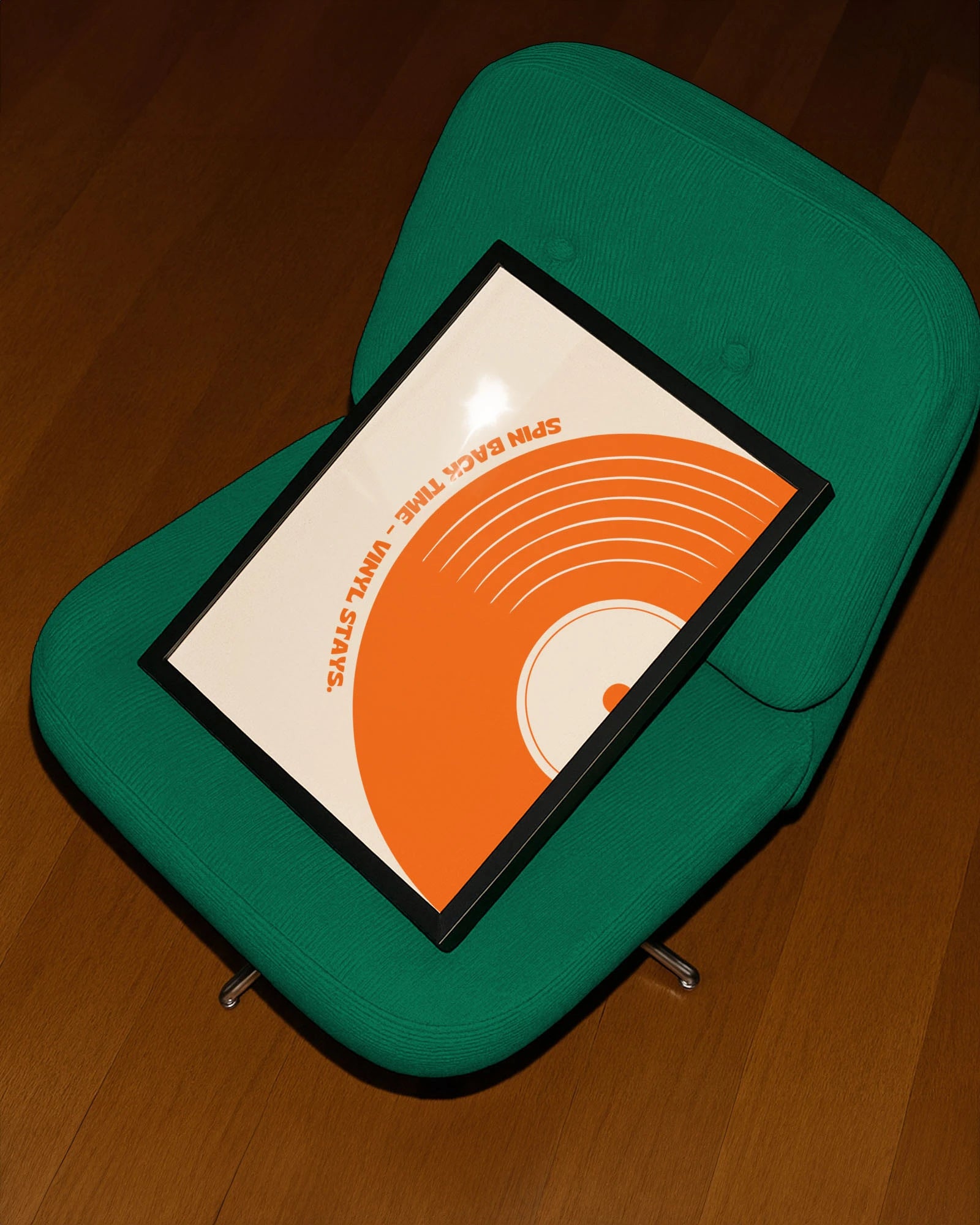 Spin back time Poster – FineArt Wandbild, moderne Kunst & Fine Art Print von Spawnd, handgefertigt & Made in Germany