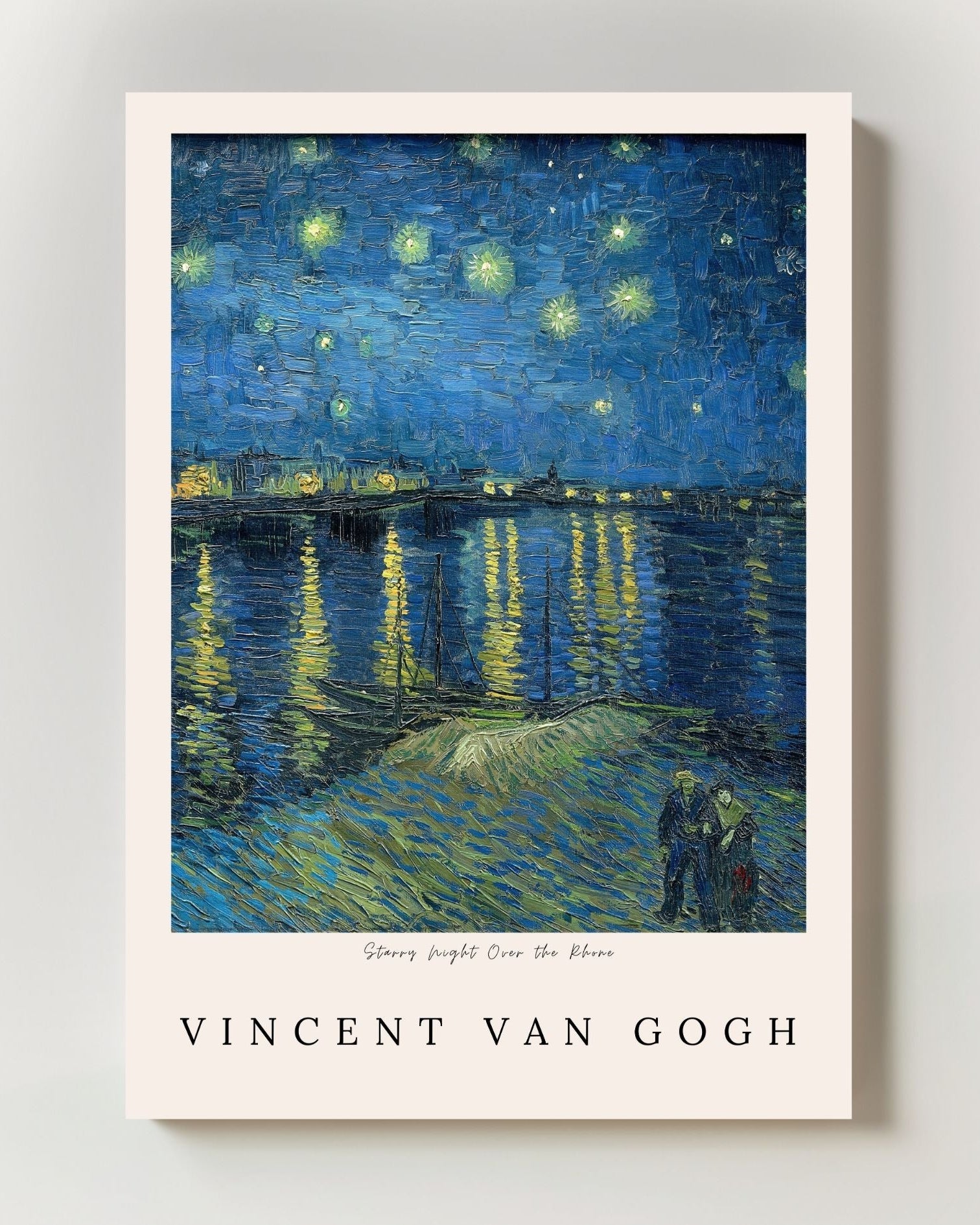Starry Night over the Rhone Poster – FineArt Wandbild, moderne Kunst & Fine Art Print von Spawnd, handgefertigt & Made in Germany