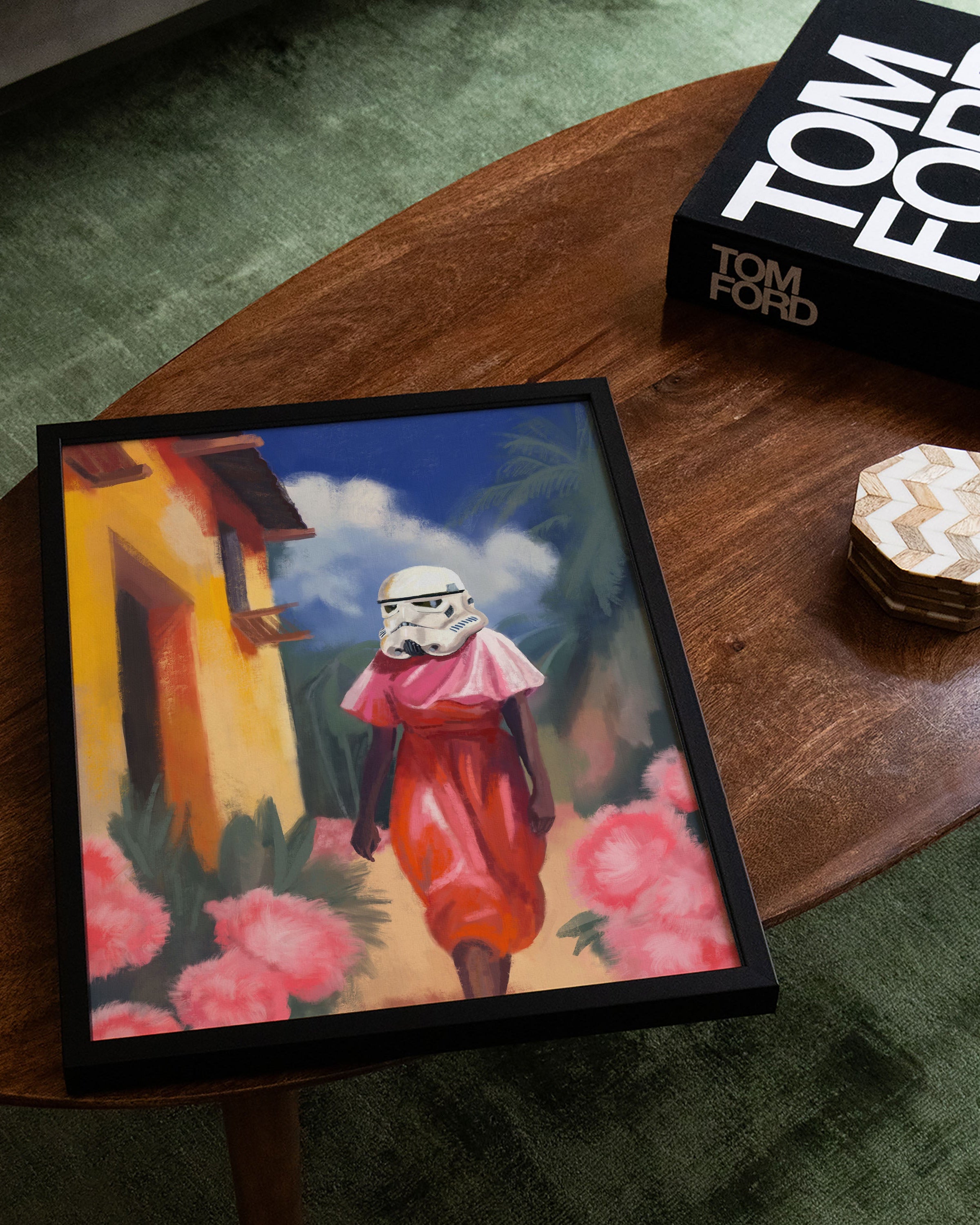 Stormtrooper’s Day Off Poster – FineArt Wandbild, moderne Kunst & Fine Art Print von Spawnd, handgefertigt & Made in Germany