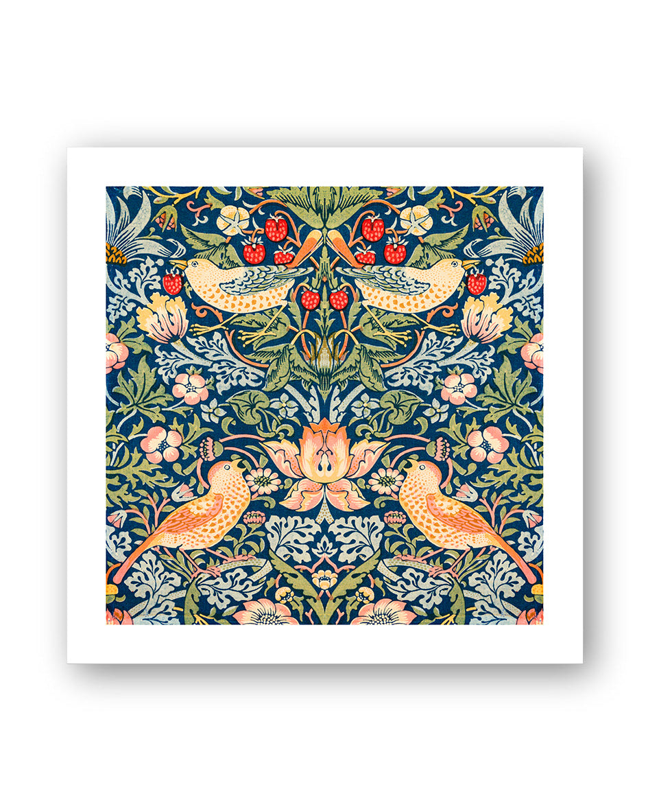 Strawberry Thief Poster – FineArt Wandbild, moderne Kunst & Fine Art Print von Spawnd, handgefertigt & Made in Germany