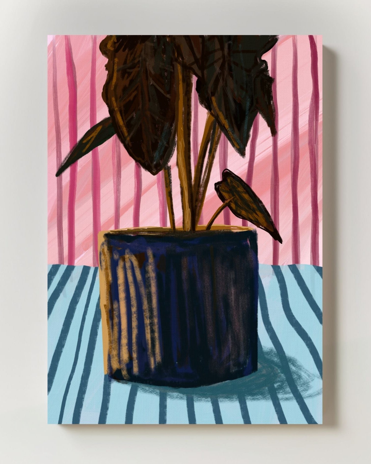 Striped Botany Poster – FineArt Wandbild, moderne Kunst & Fine Art Print von Spawnd, handgefertigt & Made in Germany