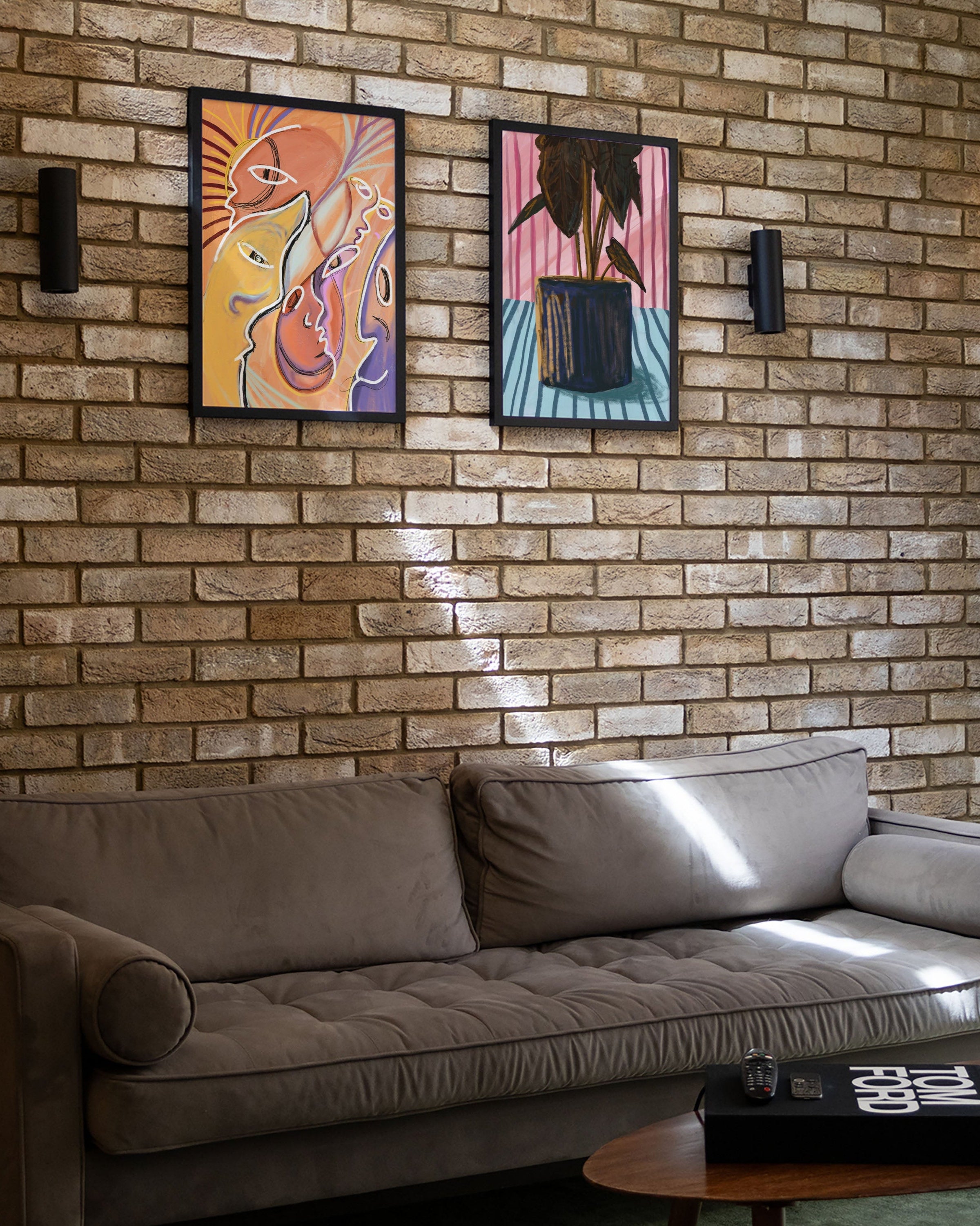 Striped Botany Poster – FineArt Wandbild, moderne Kunst & Fine Art Print von Spawnd, handgefertigt & Made in Germany