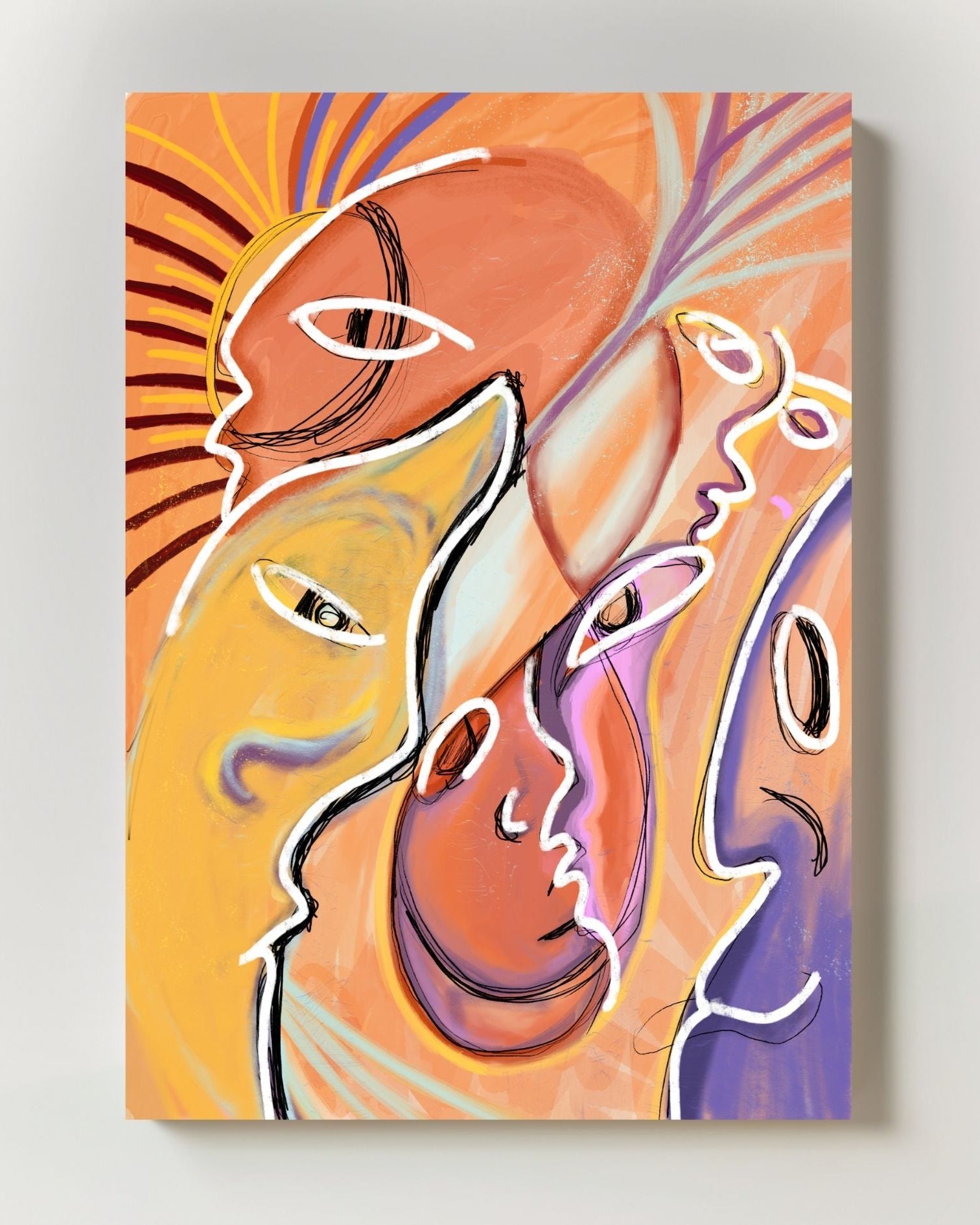 Sunlight Shapeshifters Poster – FineArt Wandbild, moderne Kunst & Fine Art Print von Spawnd, handgefertigt & Made in Germany