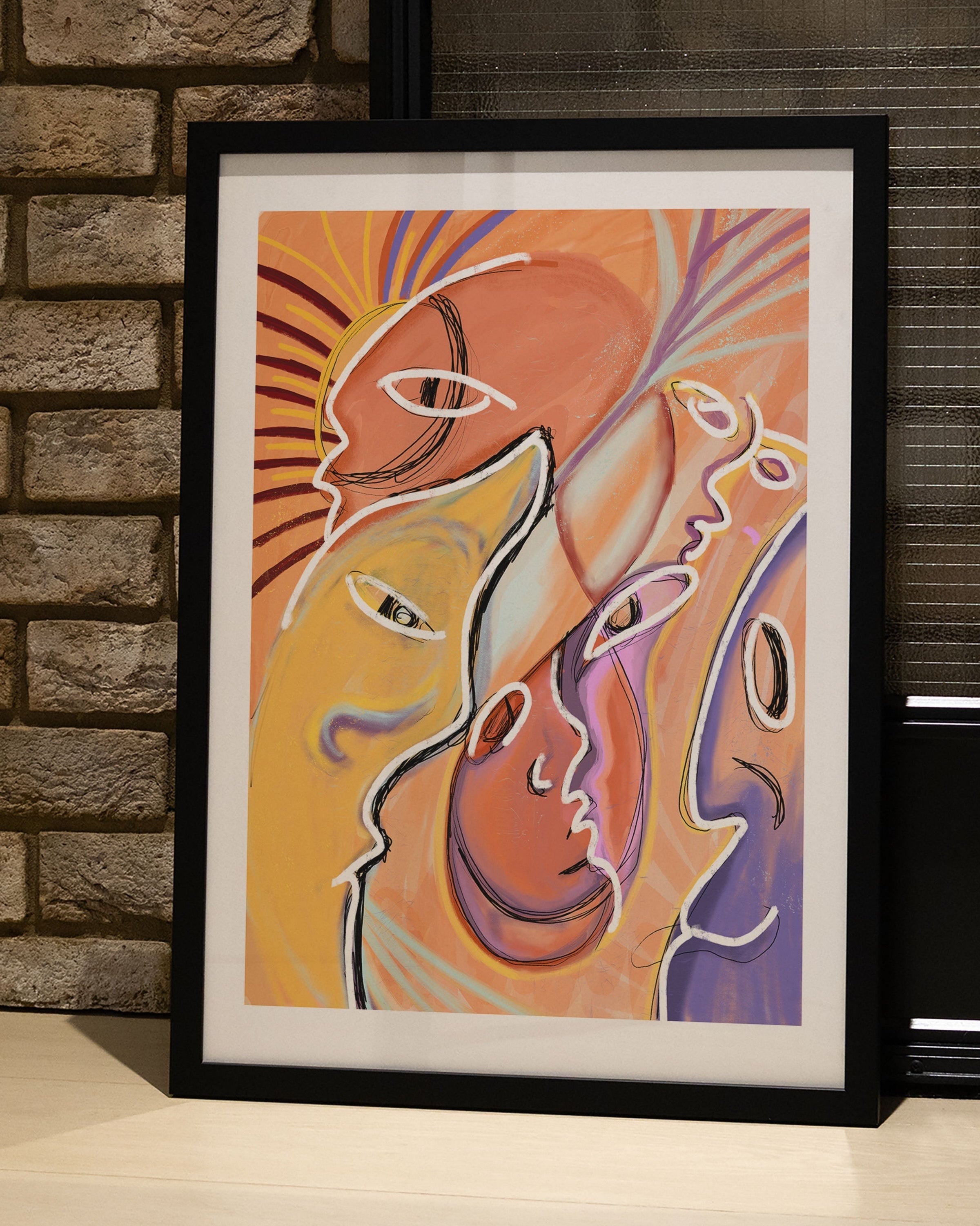 Sunlight Shapeshifters Poster – FineArt Wandbild, moderne Kunst & Fine Art Print von Spawnd, handgefertigt & Made in Germany