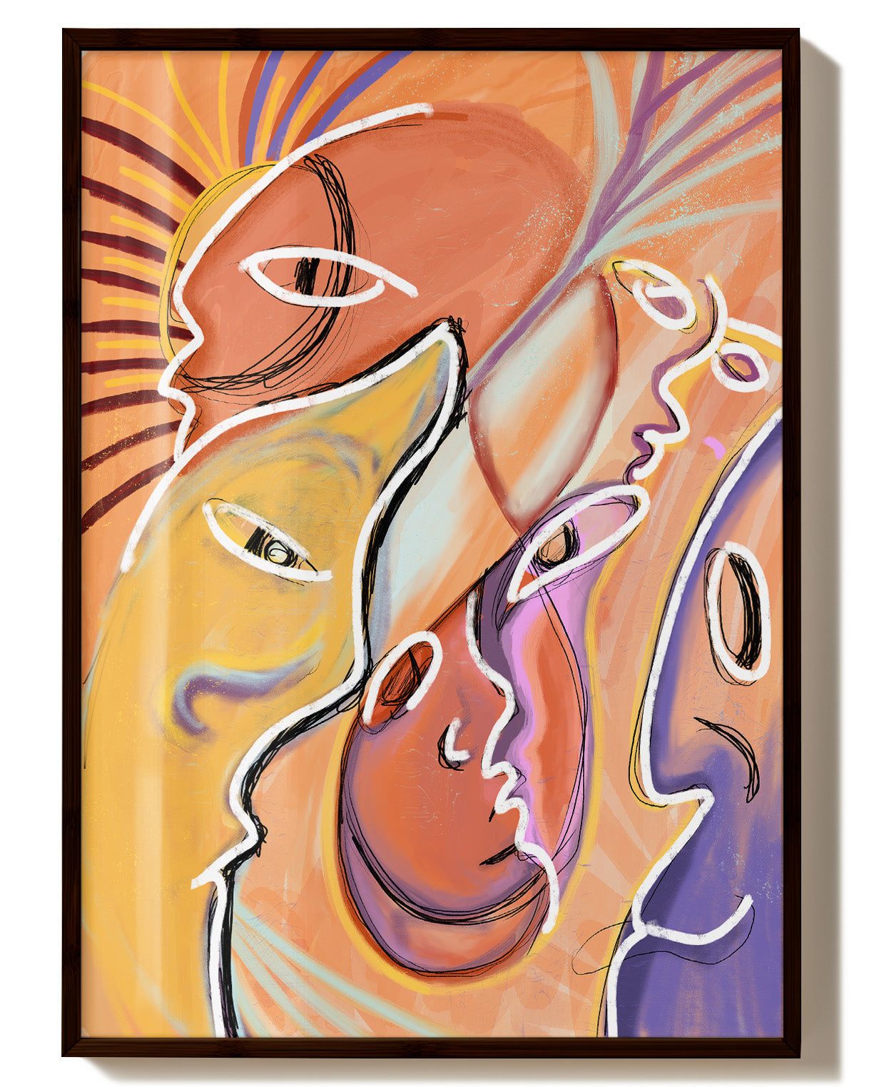 Sunlight Shapeshifters Poster – FineArt Wandbild, moderne Kunst & Fine Art Print von Spawnd, handgefertigt & Made in Germany
