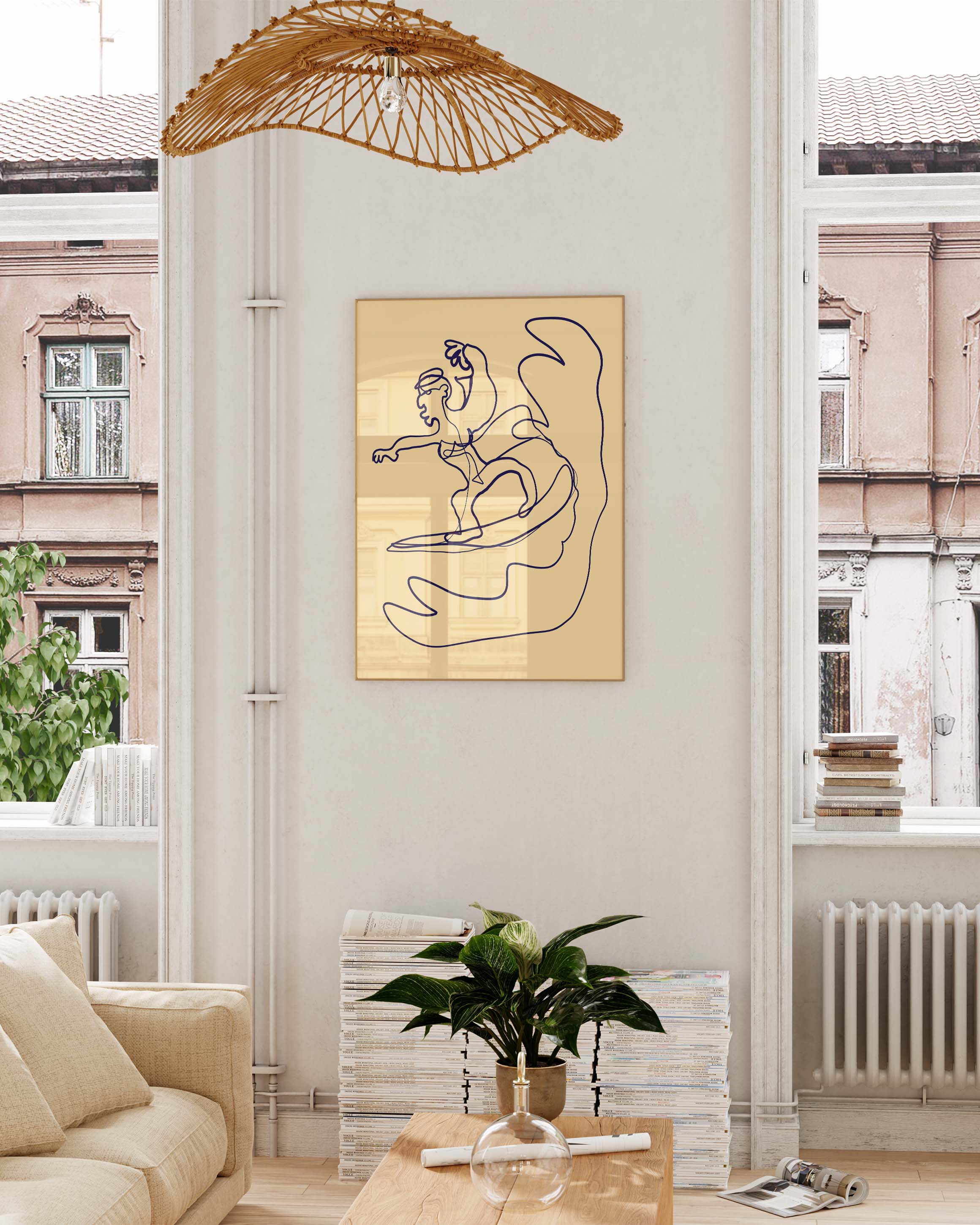 Surf Poster – FineArt Wandbild, moderne Kunst & Fine Art Print von Spawnd, handgefertigt & Made in Germany