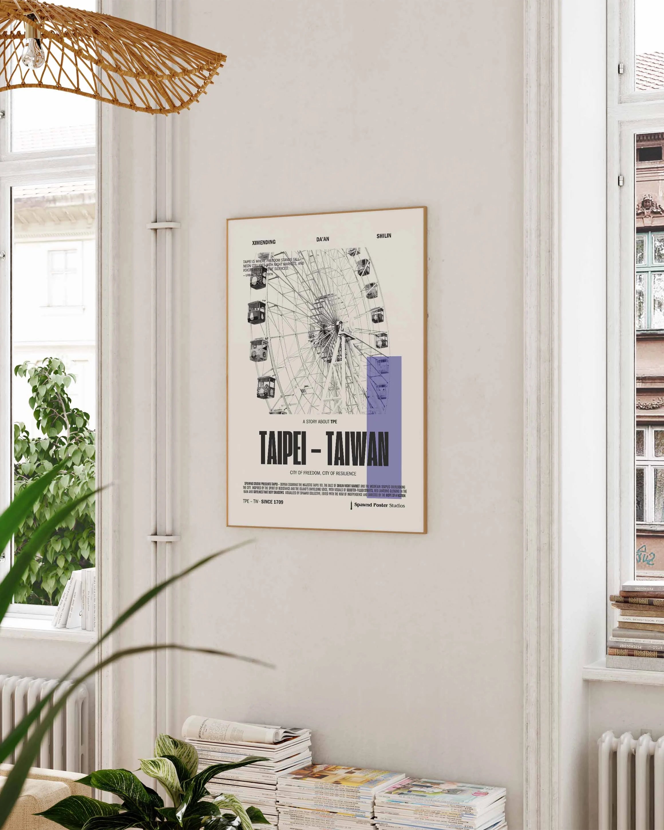 Taipei Poster – FineArt Wandbild, moderne Kunst & Fine Art Print von Spawnd, handgefertigt & Made in Germany